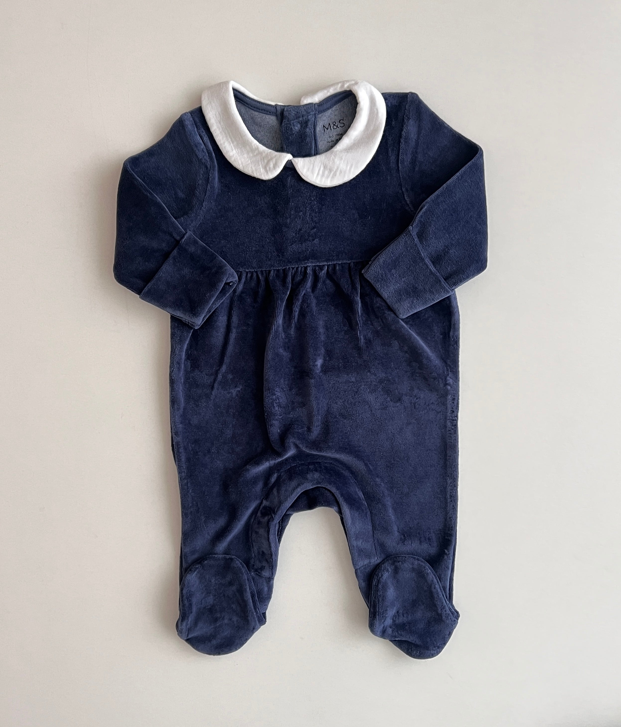 Set me 2 pjese Velvet Ngjyre Blu- Navy