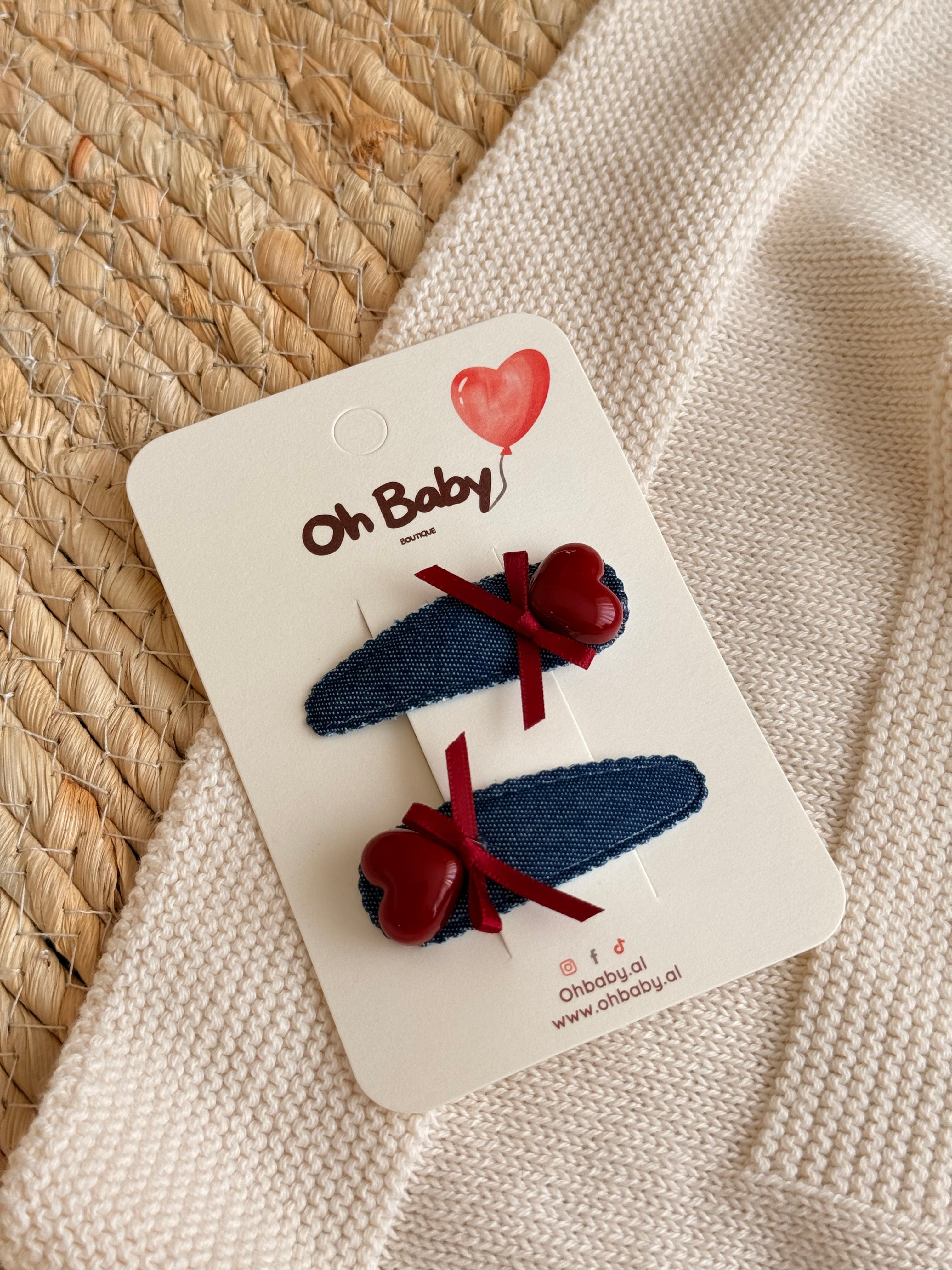 Set me 2 Kapese Flokesh "Denim & Red Hearts"