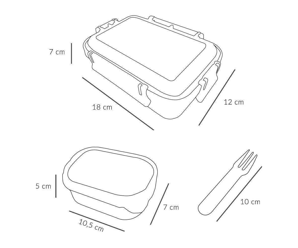 Kuti Ushqimi Lunchbox Bento Tutete Planes 900 ml