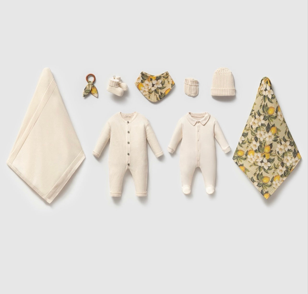 Set Materniteti me 9 Pjese Krem - Lemon