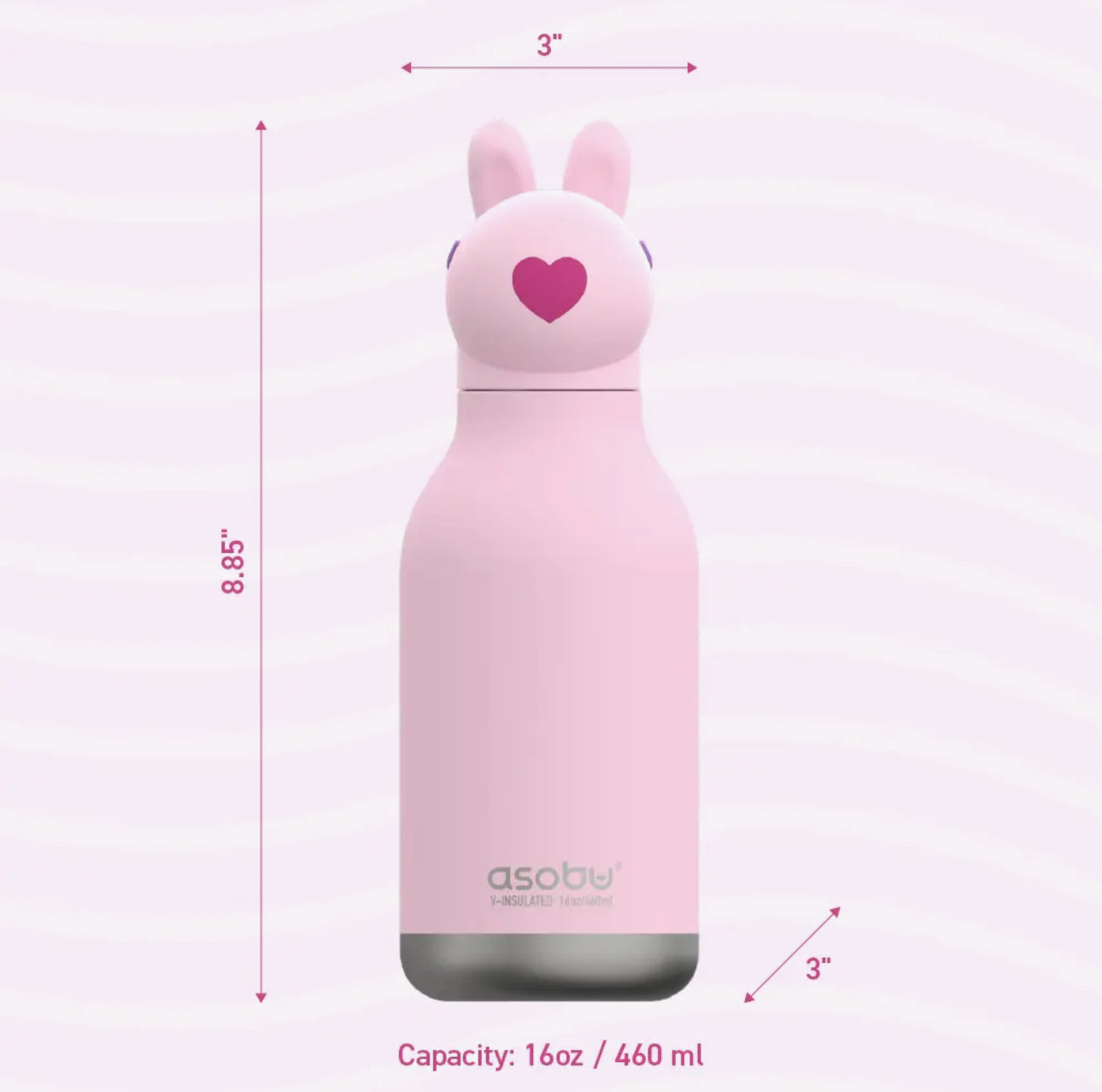 Termusi Bunny Bestie – Shishe Uji Termike me Koke Silikoni (Ruajtje Ftohte/Nxehte)