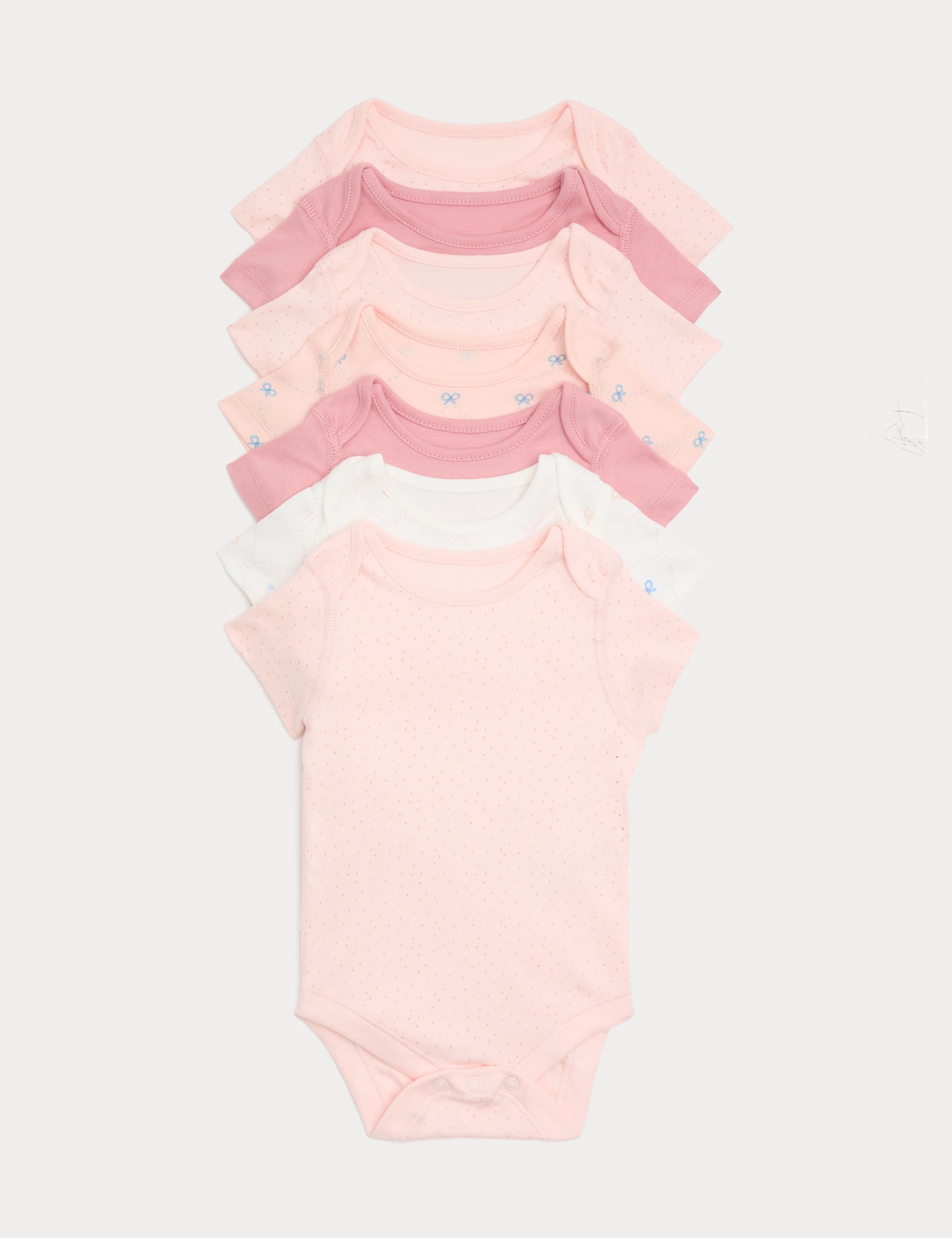Set me 7 Body me menge te shurtra pambuku – Me Fjongo dhe Ngjyra Pastel