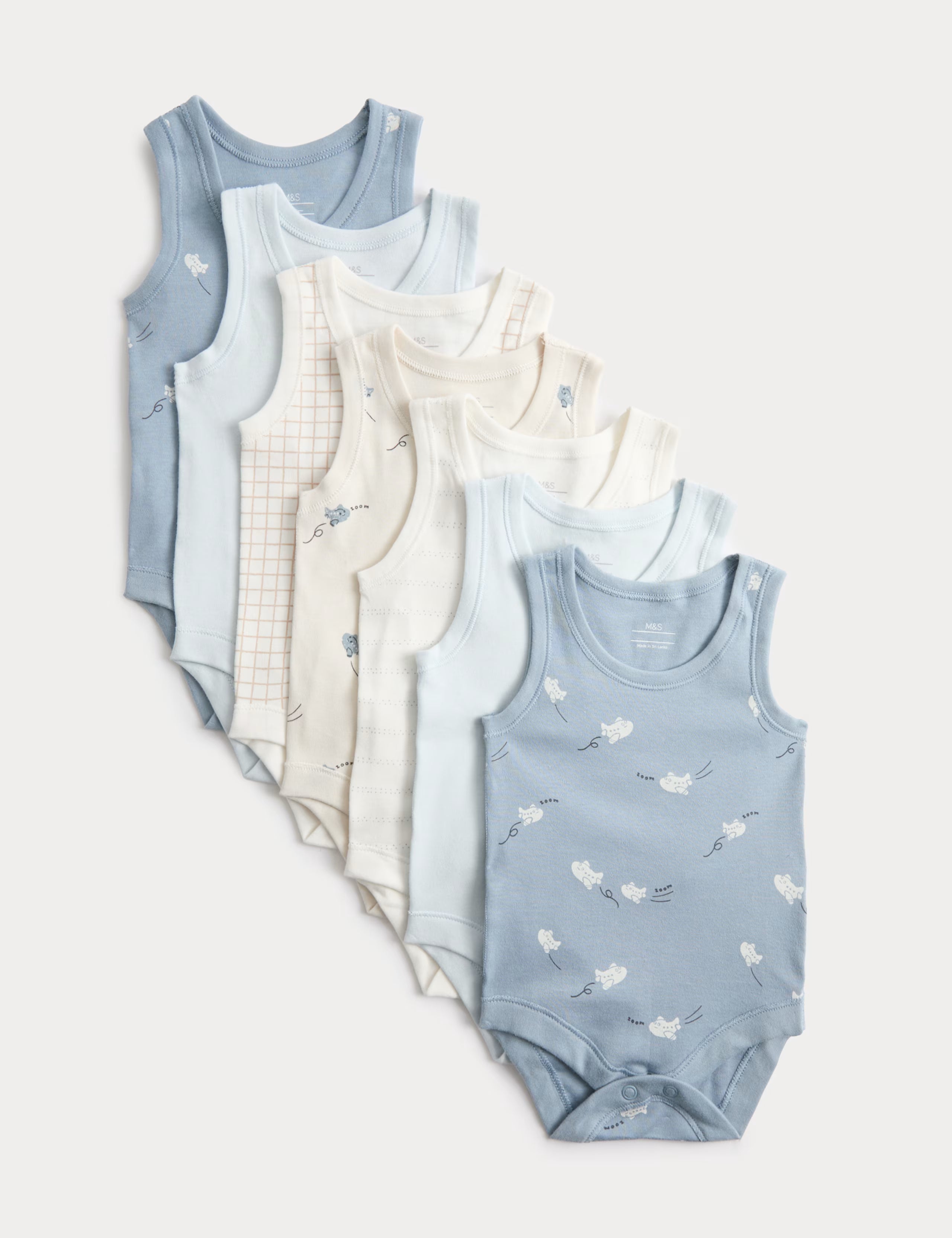 Set me 7 Body Kanatiere nuanca Blu me Avione