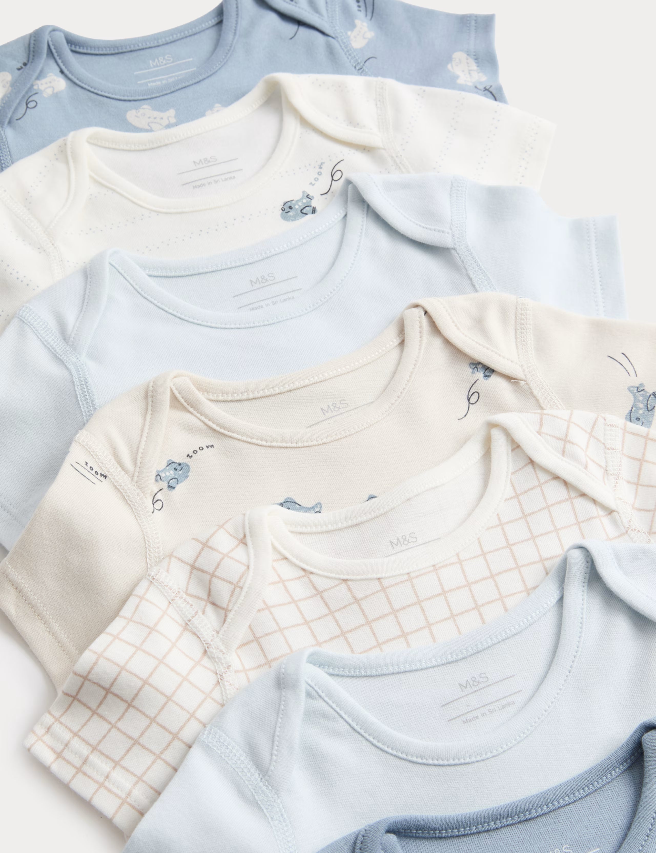 Set me 7 Body me Menge te Shkurtra – 100% Pambuk Pure