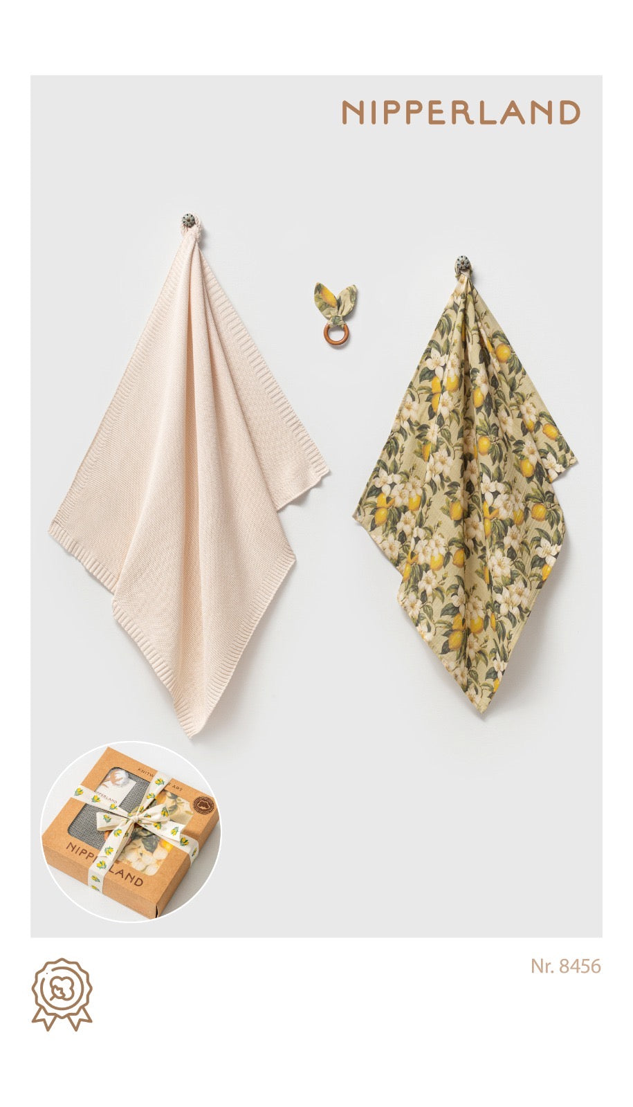 Set Batanie e Thurur Krem, Nape me Limona dhe Loder (85x90 cm)