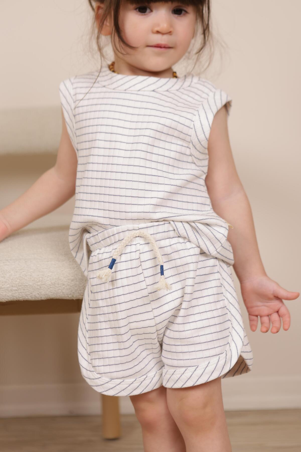 Kostum Veror "Stripe & Frill" me Vija Ngjyre Blu