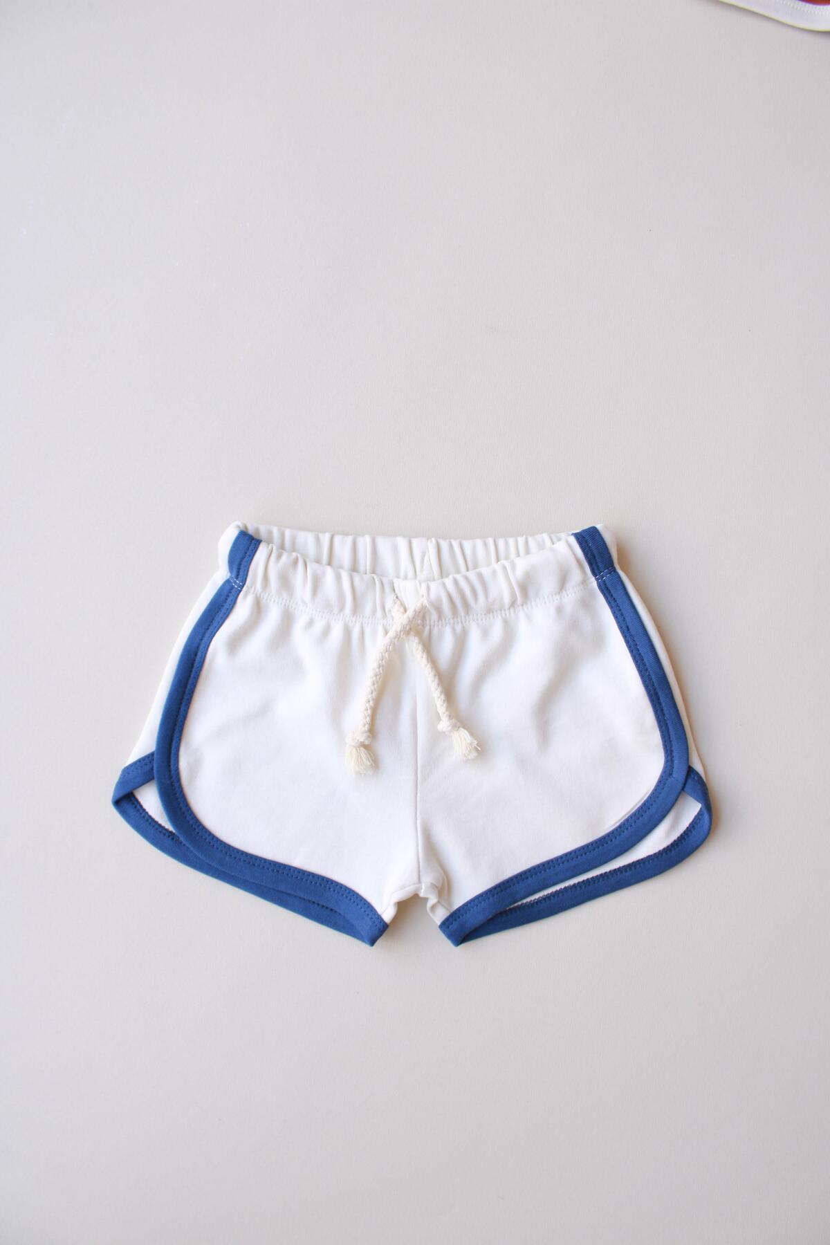 Set me 3 Pale Tuta te Shkurtra - Portokalli, Blu & e Bardhe