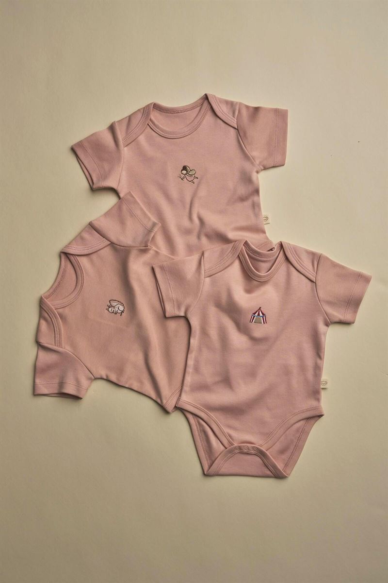 Set 3 Body Pambuku - Rozë/ Pink