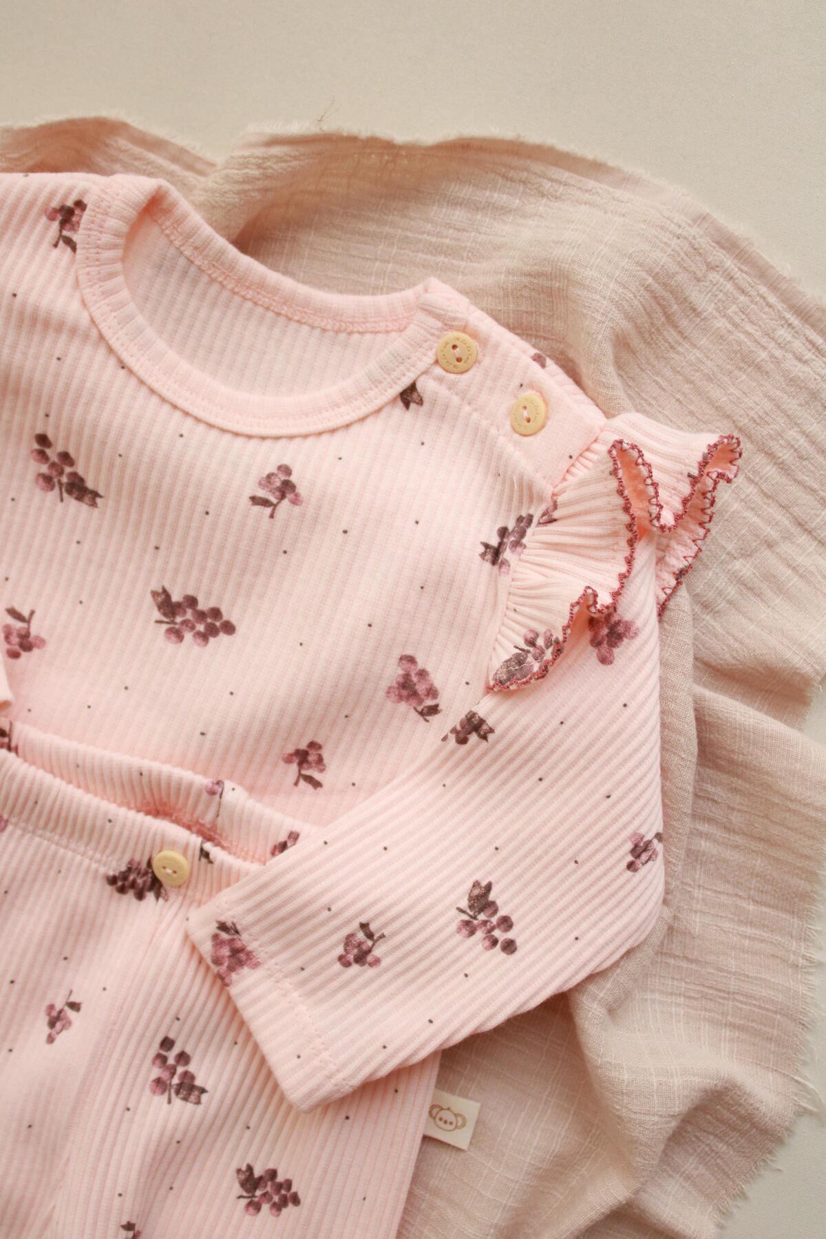 Kostum Ribbed me Lule - "Pink Flowers"