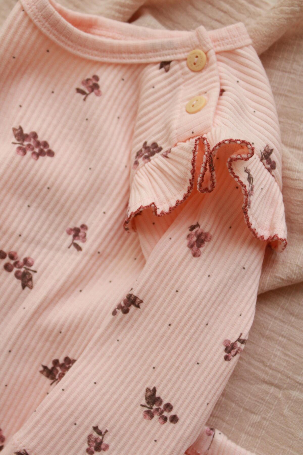 Kostum Ribbed me Lule - "Pink Flowers"