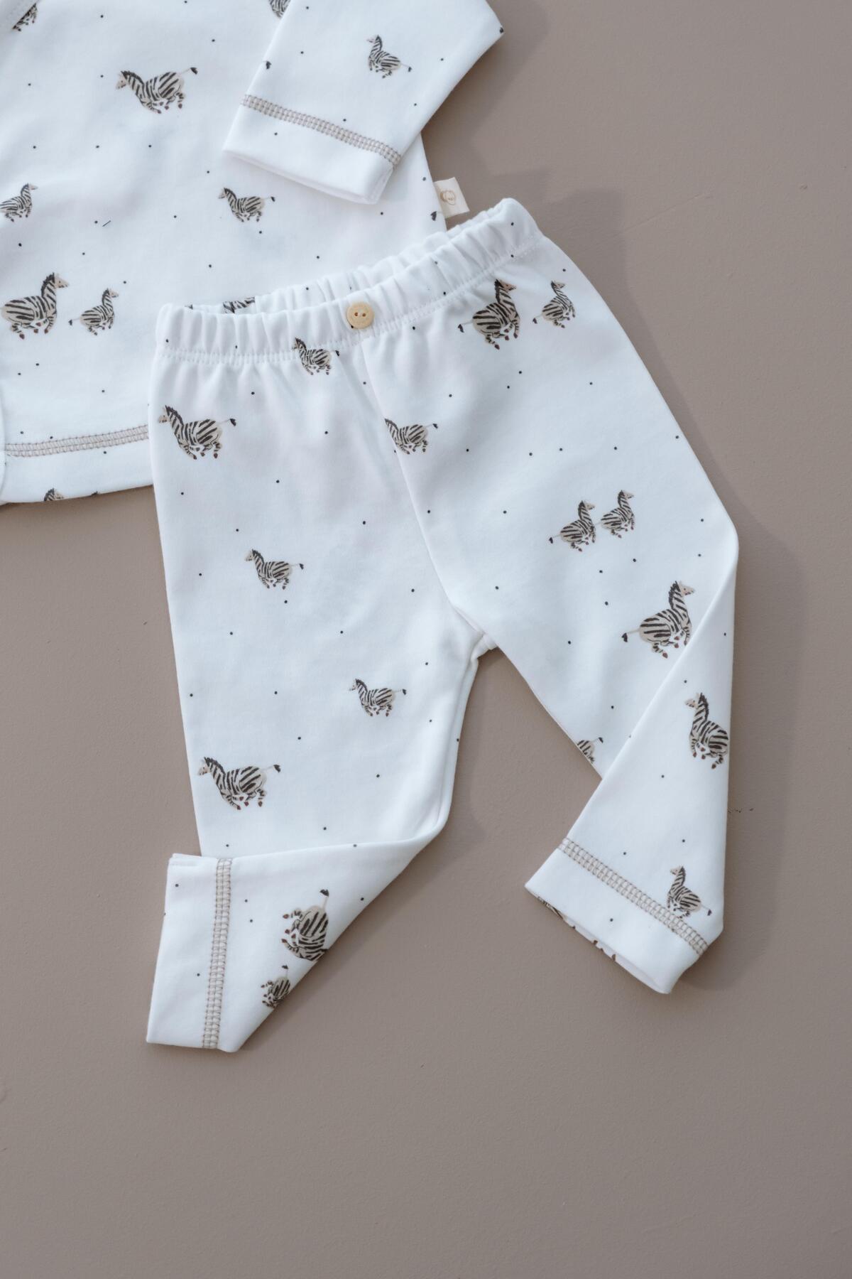 Set me 3-Pjese Printim me Zebra - Bluze, Tuta & Kapuc