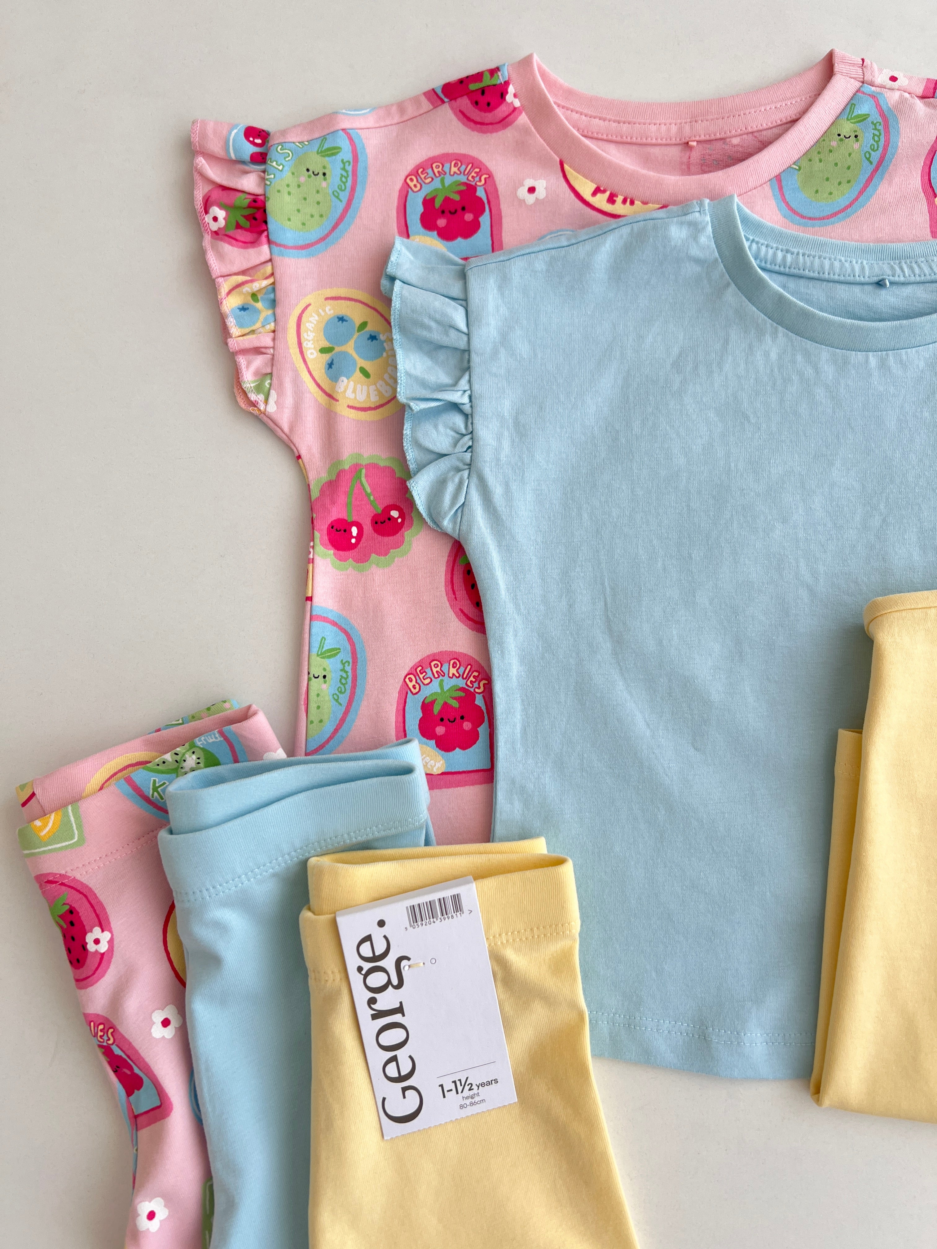 Set 3 Kostume me Fruda dhe Printime Frutash "Organic Berries & Kiwi"
