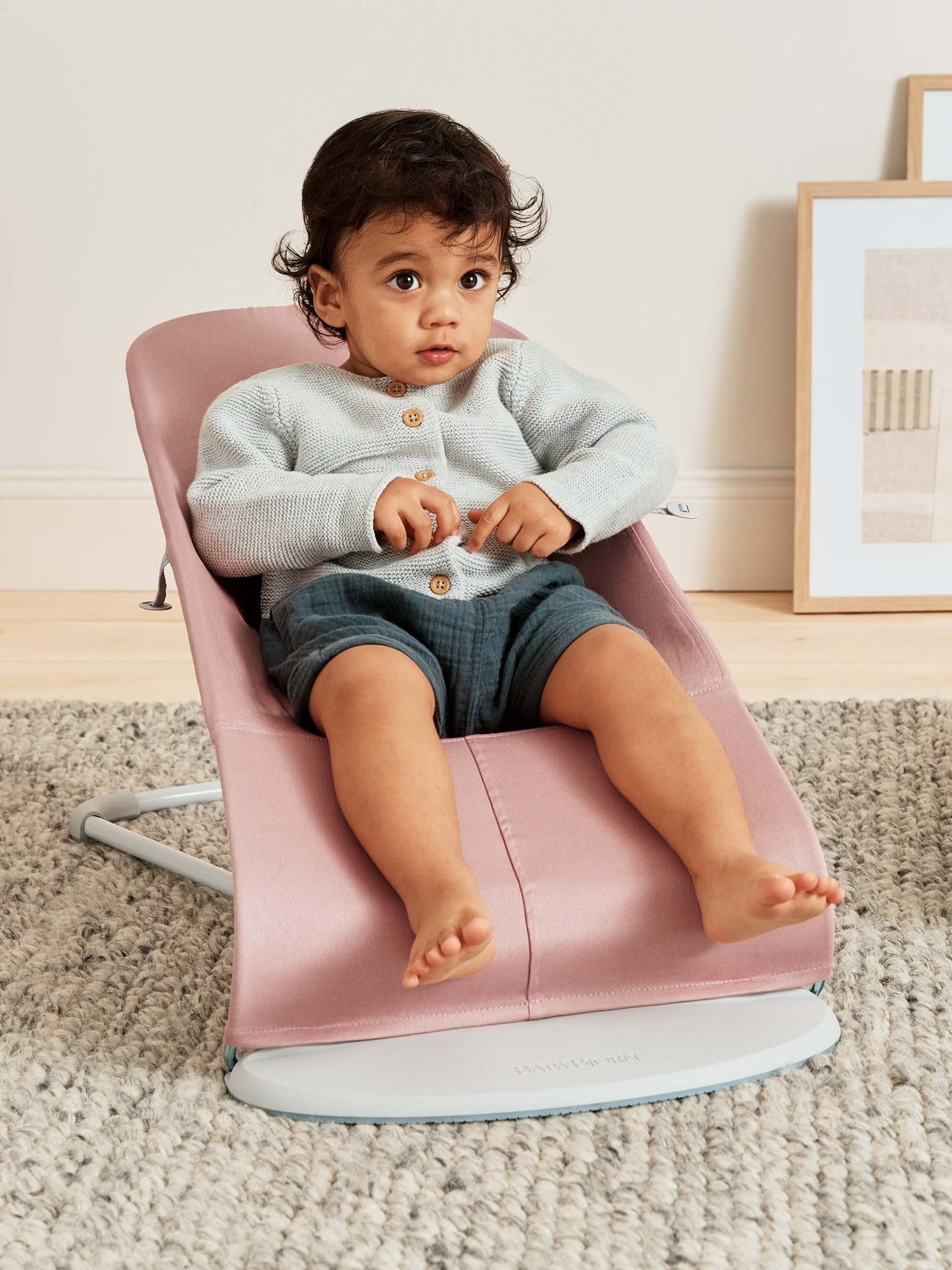 BBJ Bouncer Bliss, Woven Petal Quilt, Dusty pink