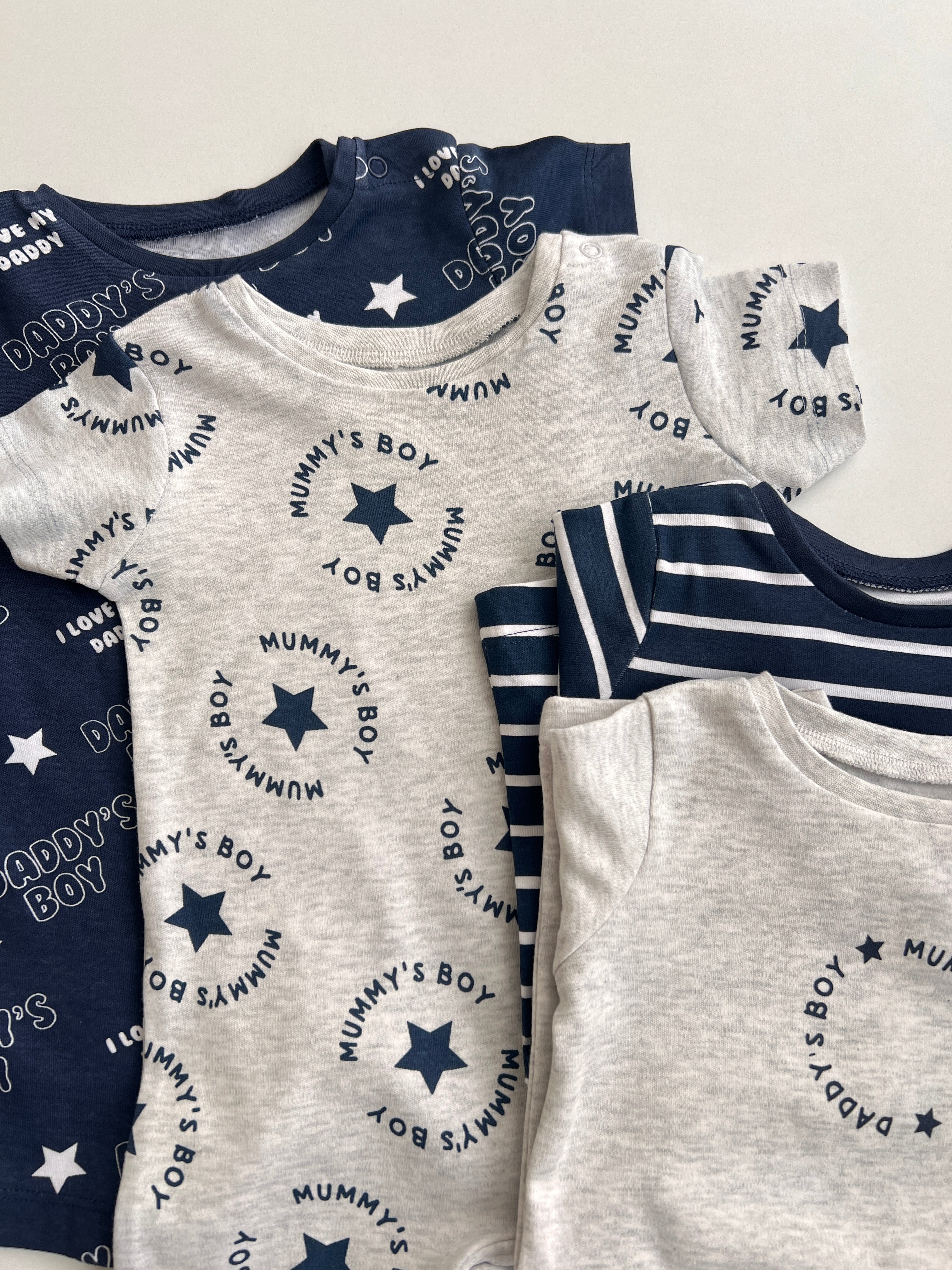 Set me 4 Rompera - Blu & Gri