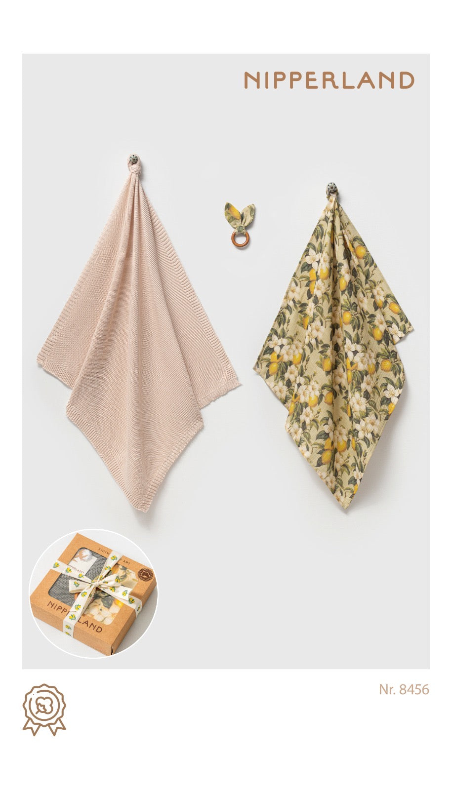 Set Batanie e Thurur Bezhe, Nape me Limona dhe Loder (85x90 cm)