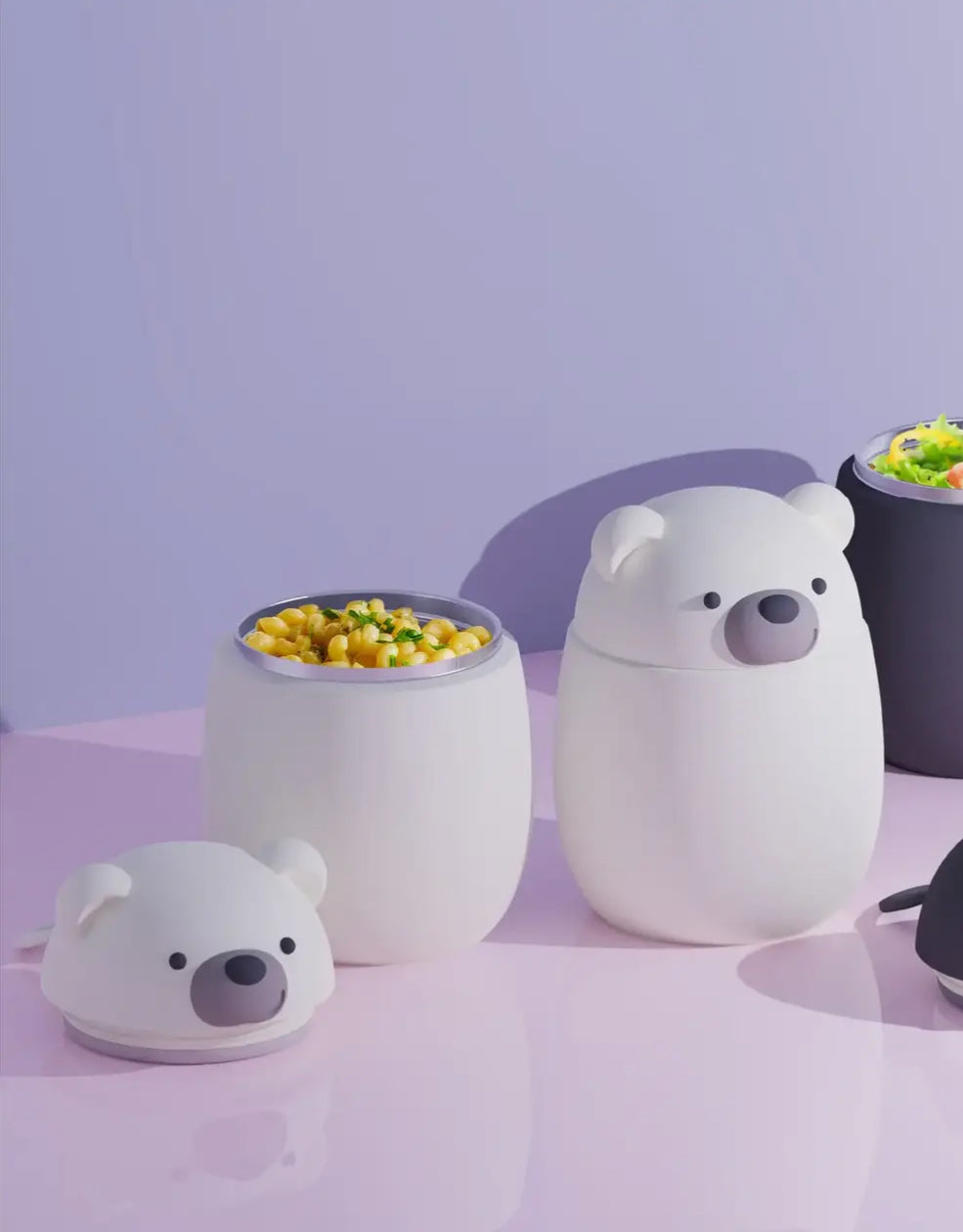 Termus Ushqimi Asobu "Polar Bear Bestie" – Mbajtese Inoksi 100% Hermetike për Femije