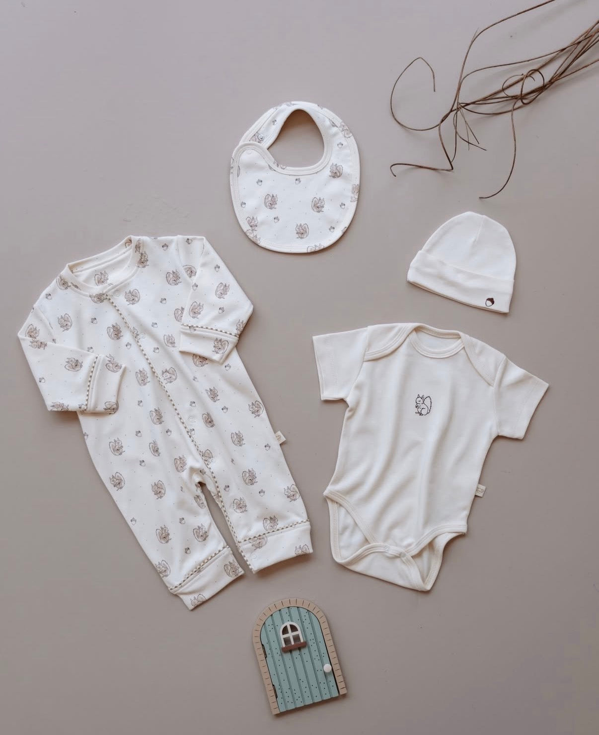 Set Materniteti 4-Pjese – "Crem Squirrel"