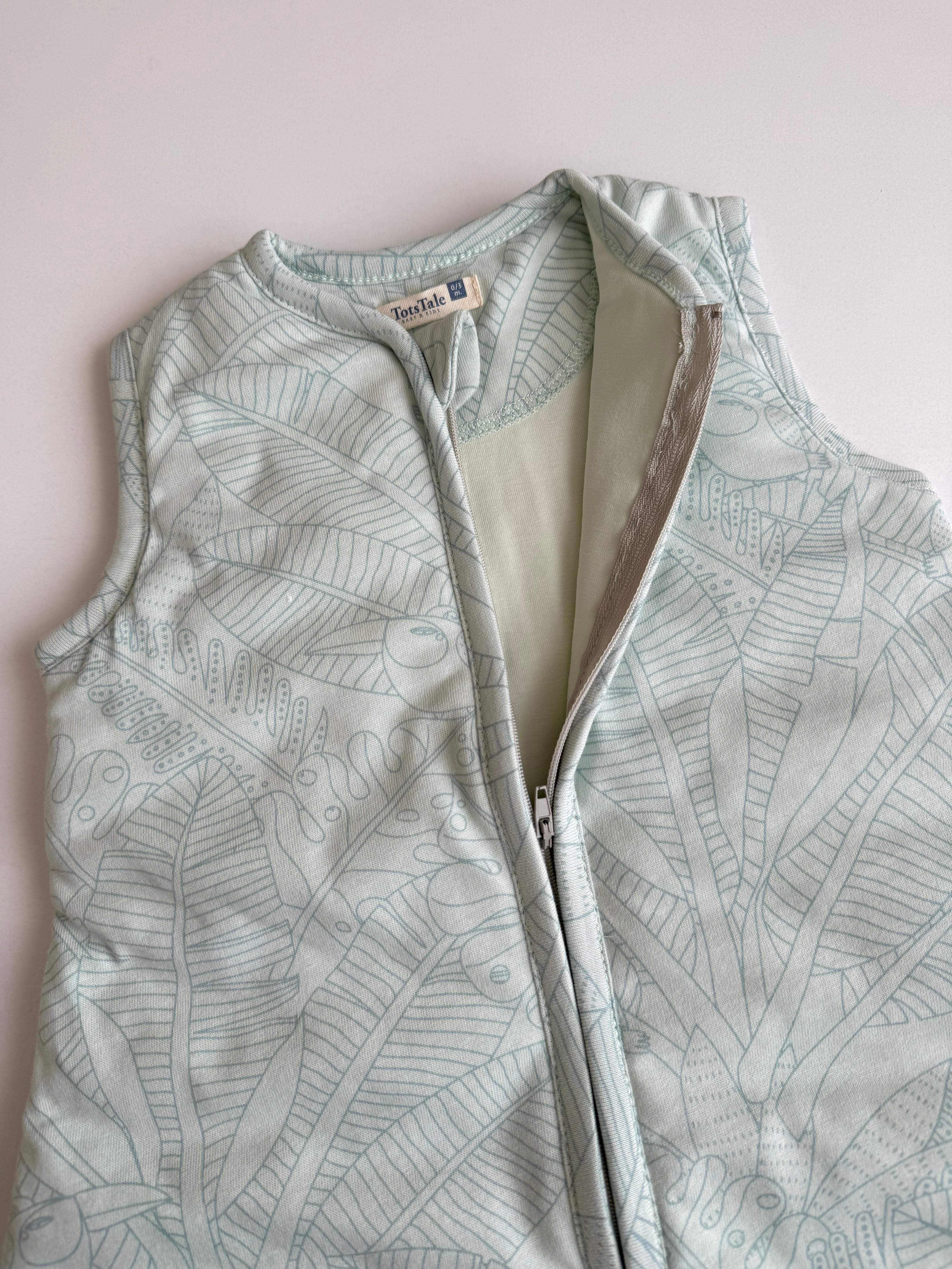 Thes Gjumi për Bebet "Tropical Cutie Green" – 100% Pambuk, 2.5 TOG