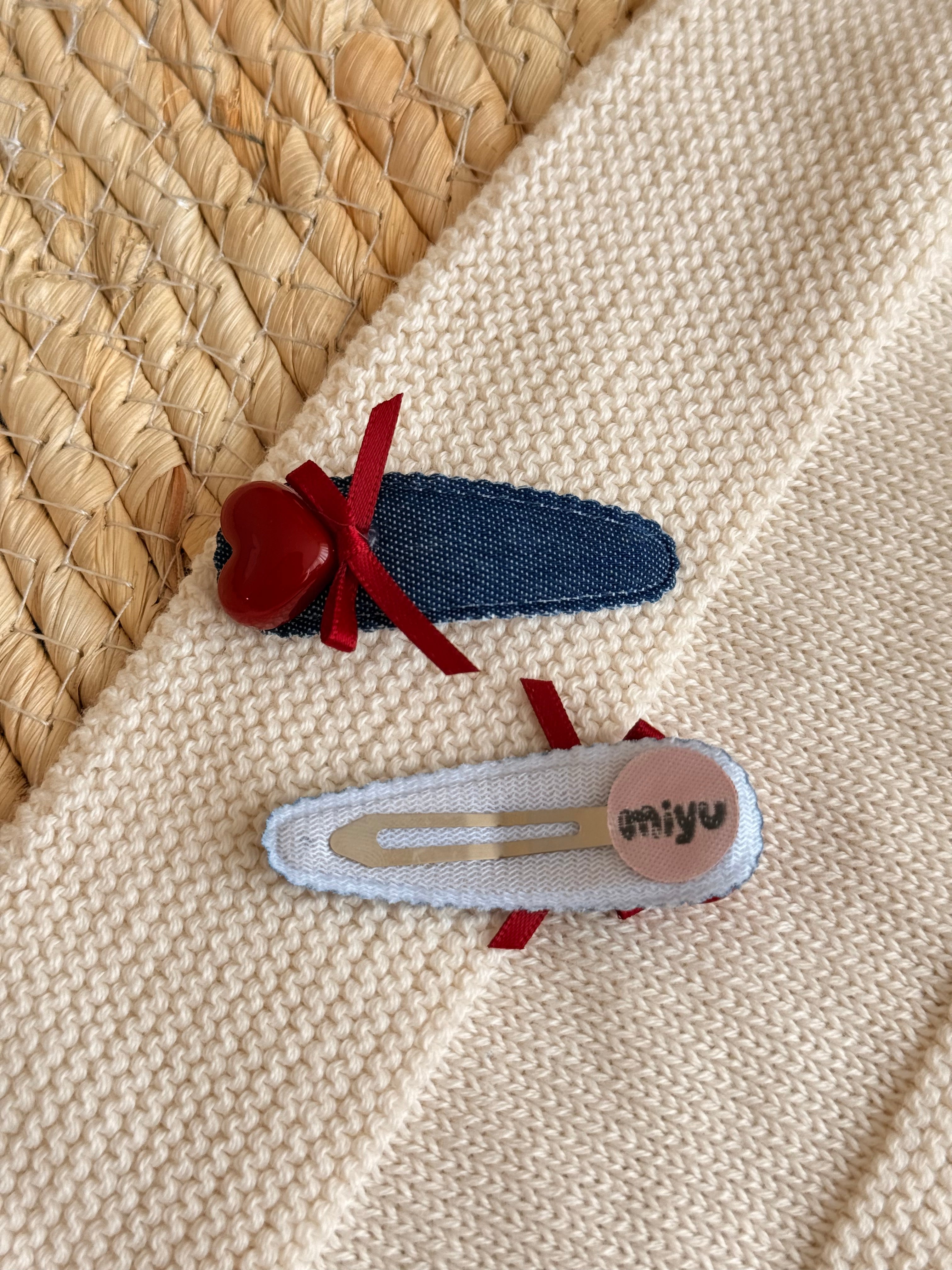 Set me 2 Kapese Flokesh "Denim & Red Hearts"