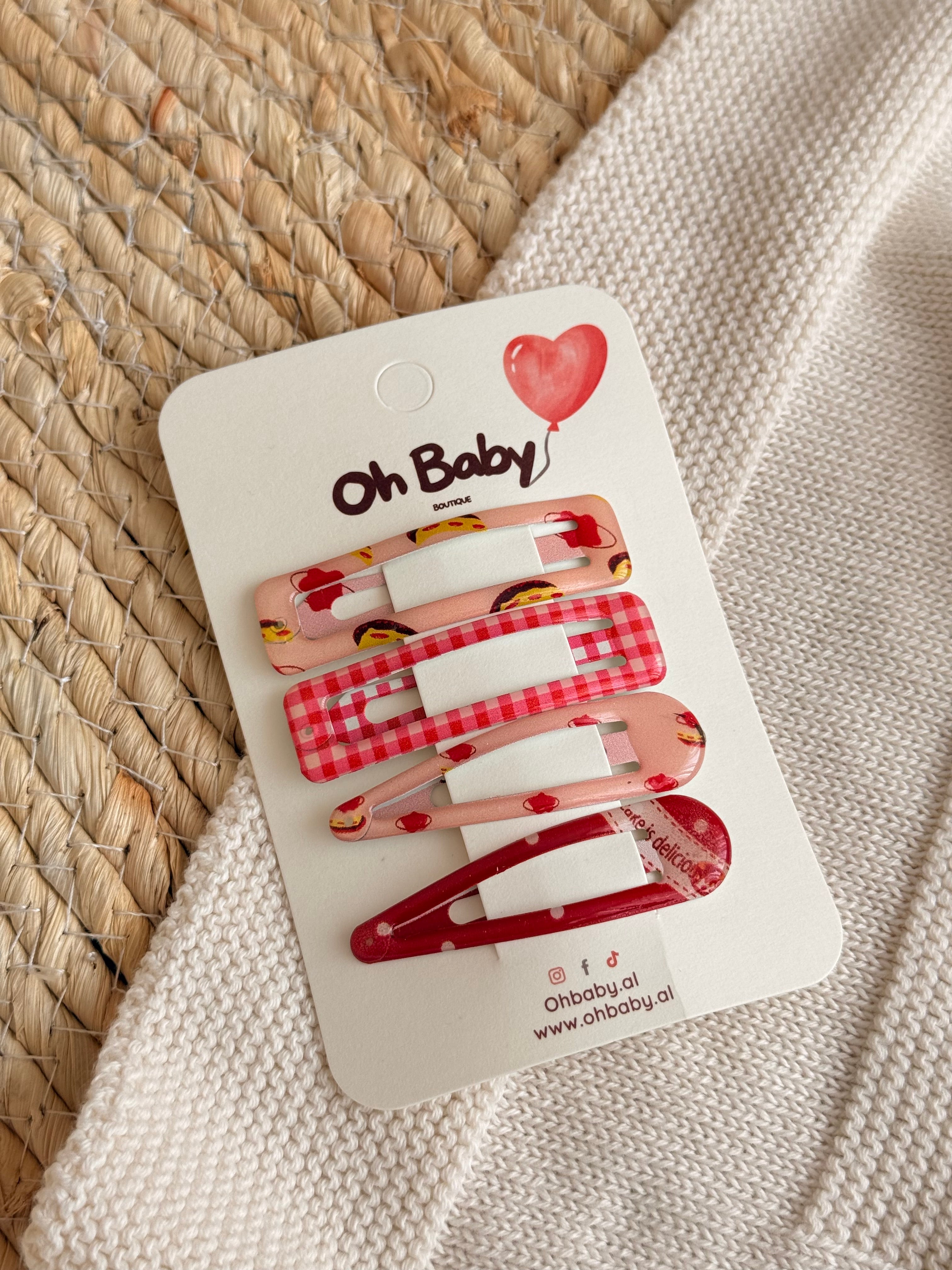 Set me 4 Kapese Flokesh "Sweet Cherry & Gingham"
