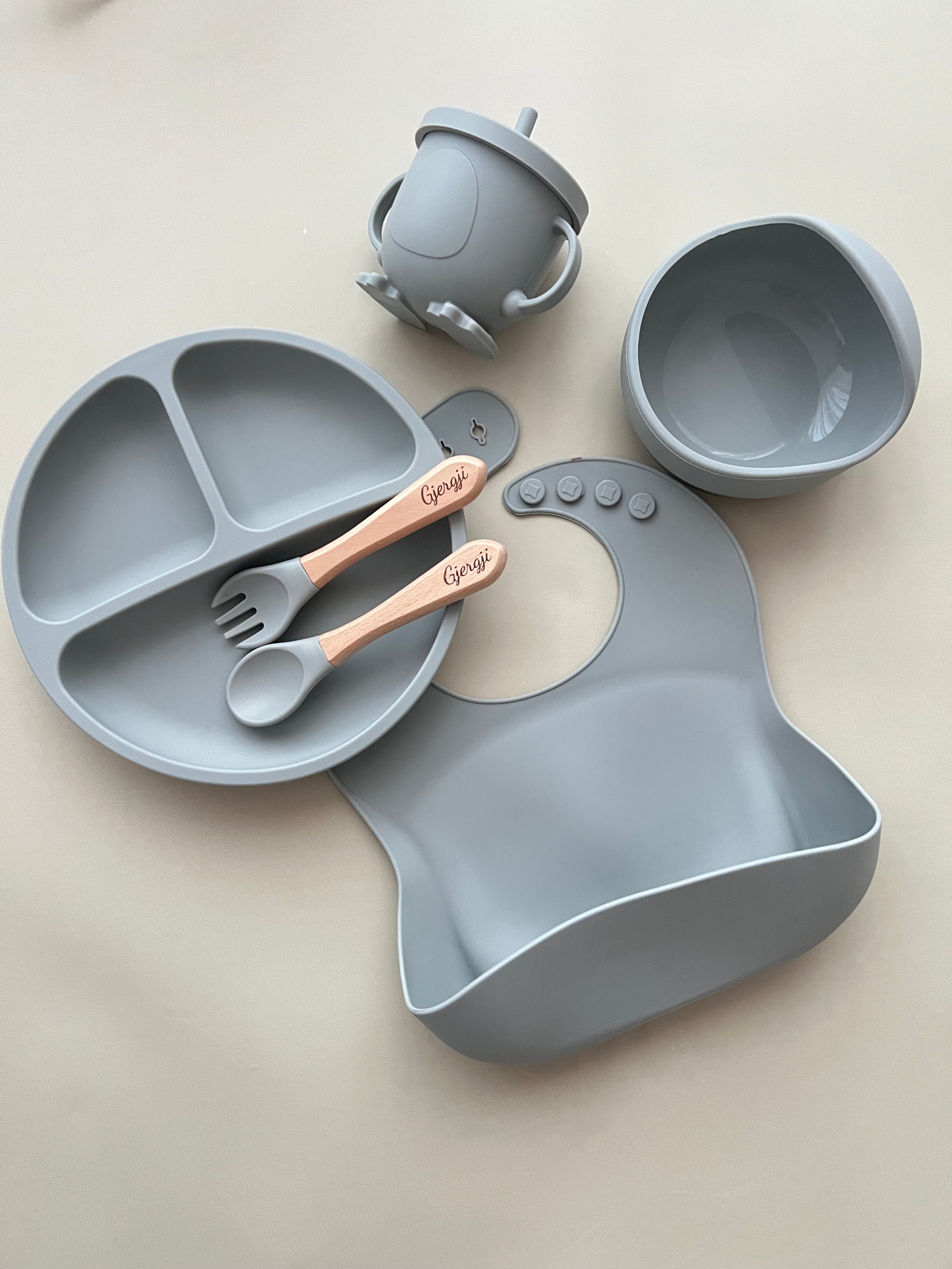 Set Ushqimi prej Silikoni "Happy Meal" – 100% BPA Free