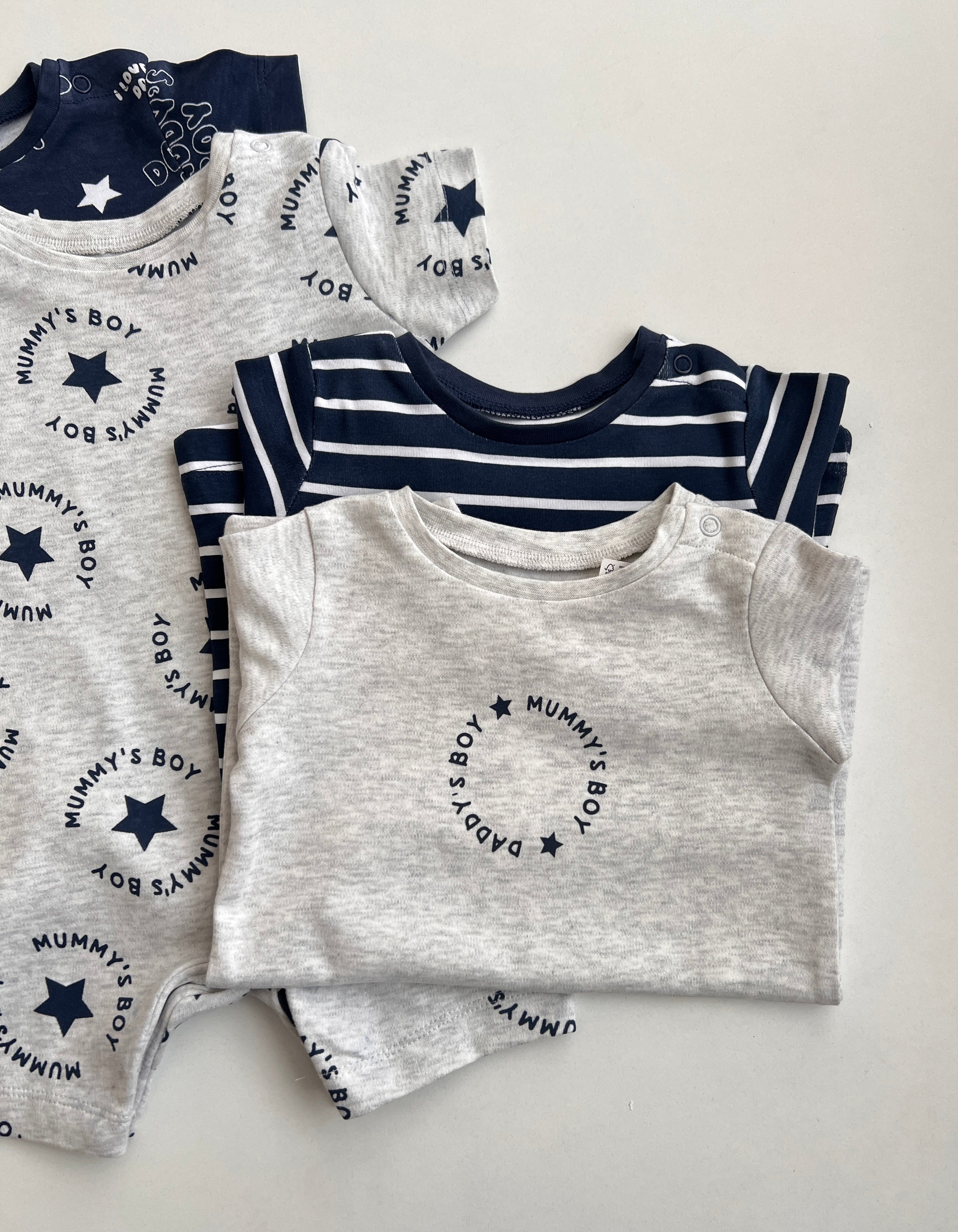 Set me 4 Rompera - Blu & Gri