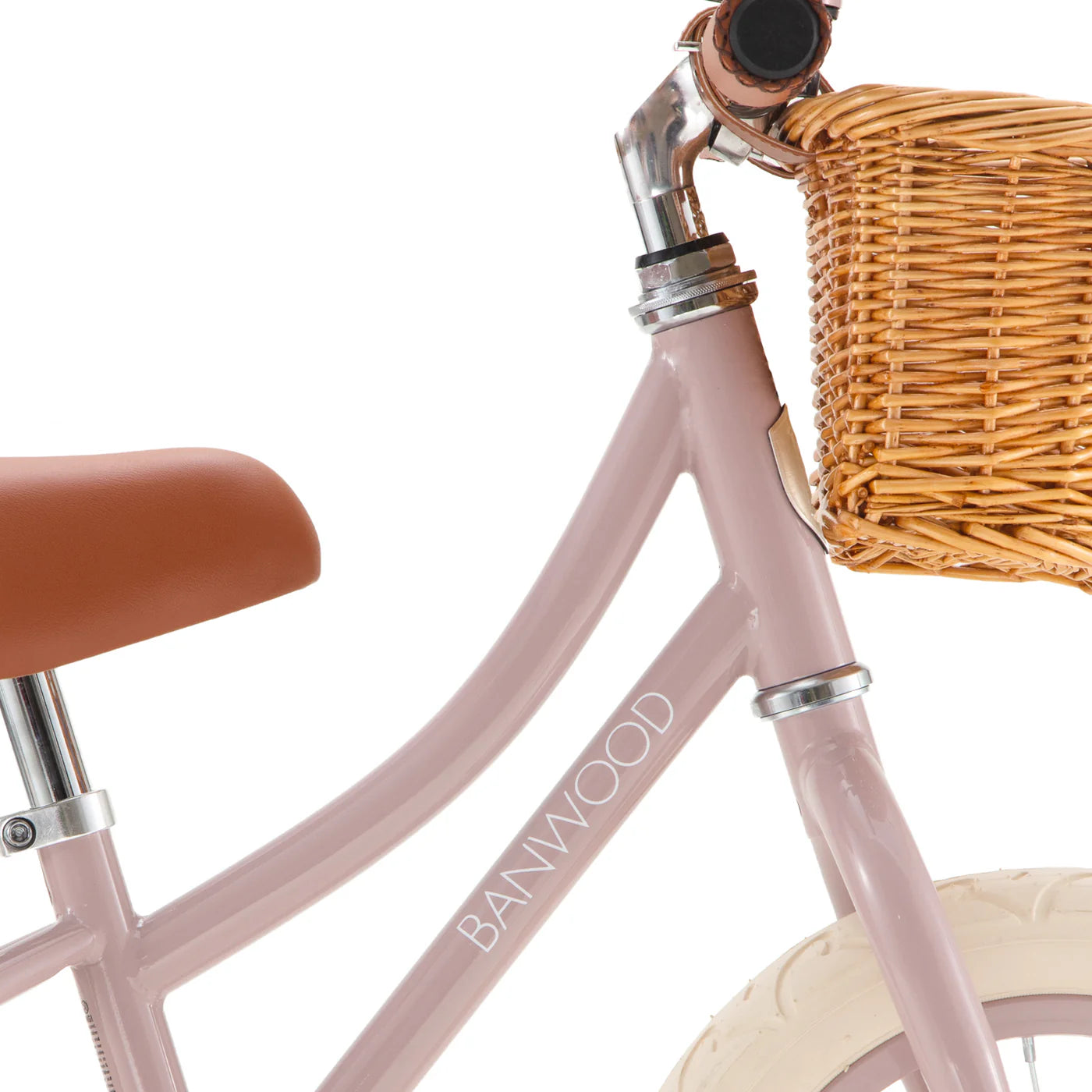 Biçiklete Balance Banwood 12" - Dusty Pink me Shporte