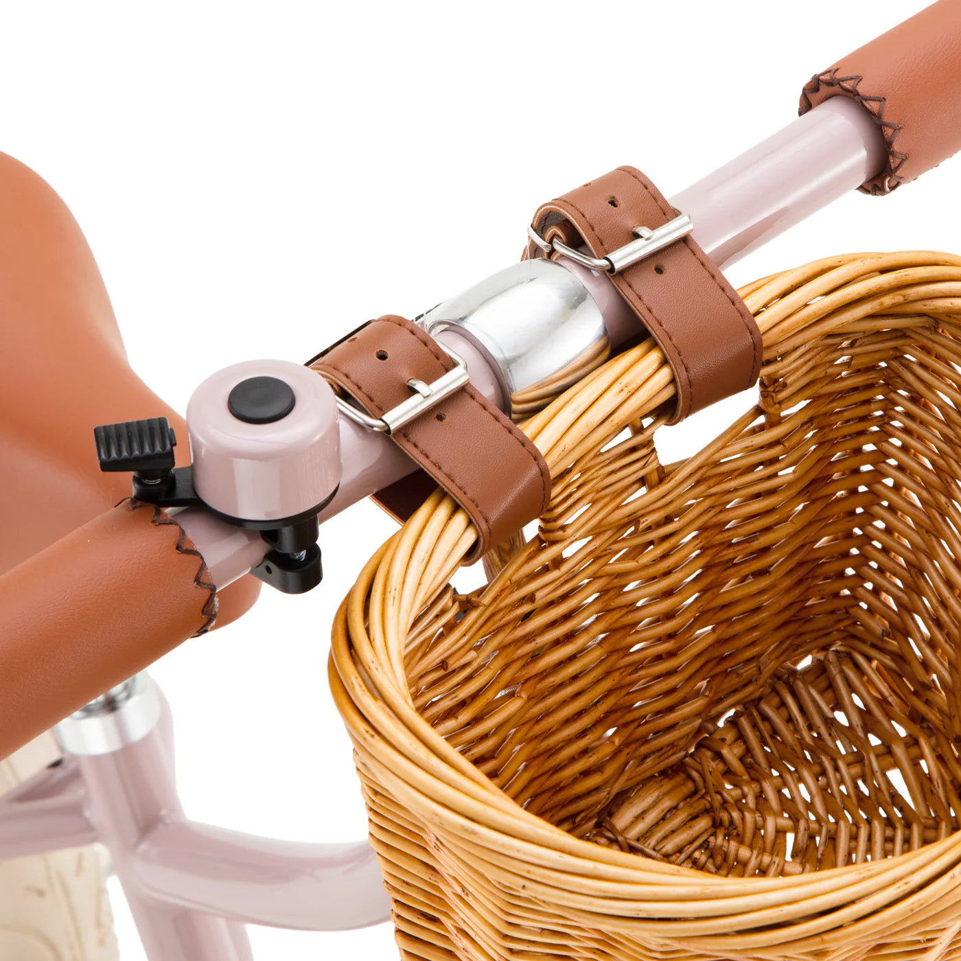 Biçiklete Balance Banwood 12" - Dusty Pink me Shporte