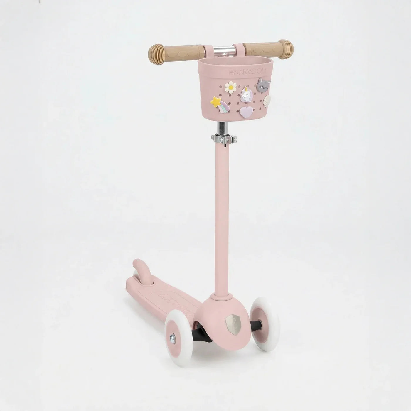 Kosh Plastik per Biçiklete/Skuter Banwood (Pin & Ride) - Faded Pink