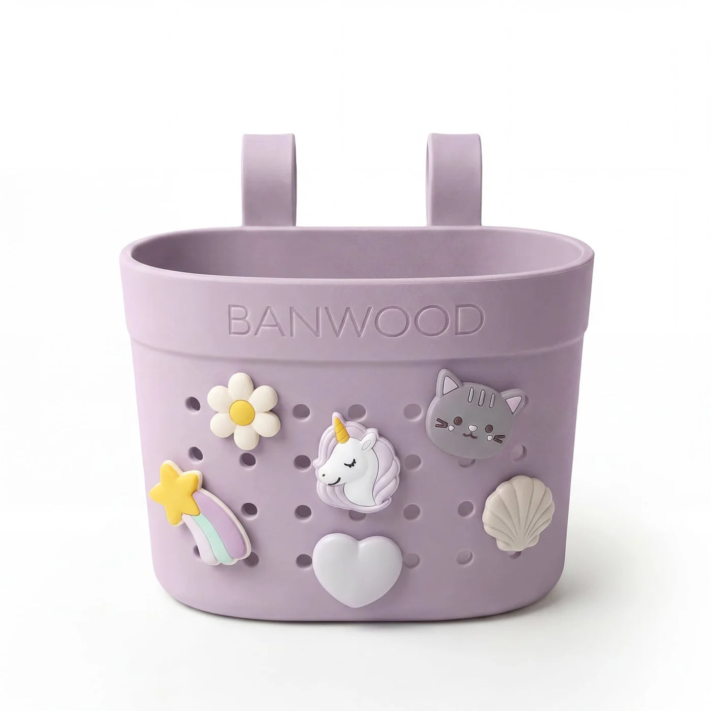 Kosh Plastik per Biçiklete/Skuter Banwood (Pin & Ride) - Lavender