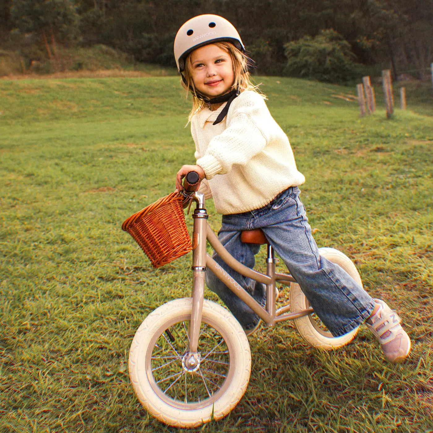 Biçiklete Balance Banwood 12" - Beige  me Shporte