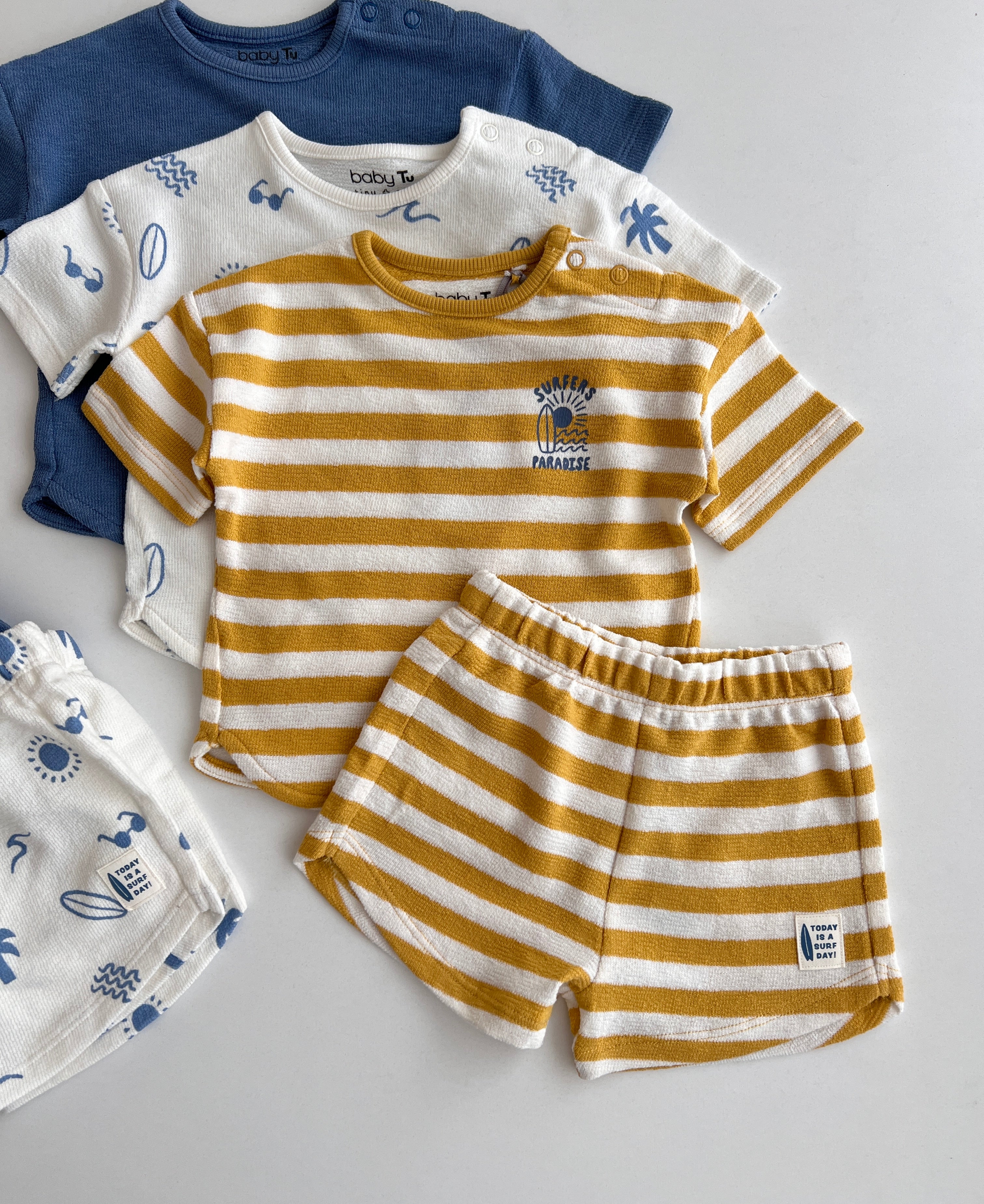 Set 3 Kostume Rib dhe Printime Plazhi "Surfers Paradise"