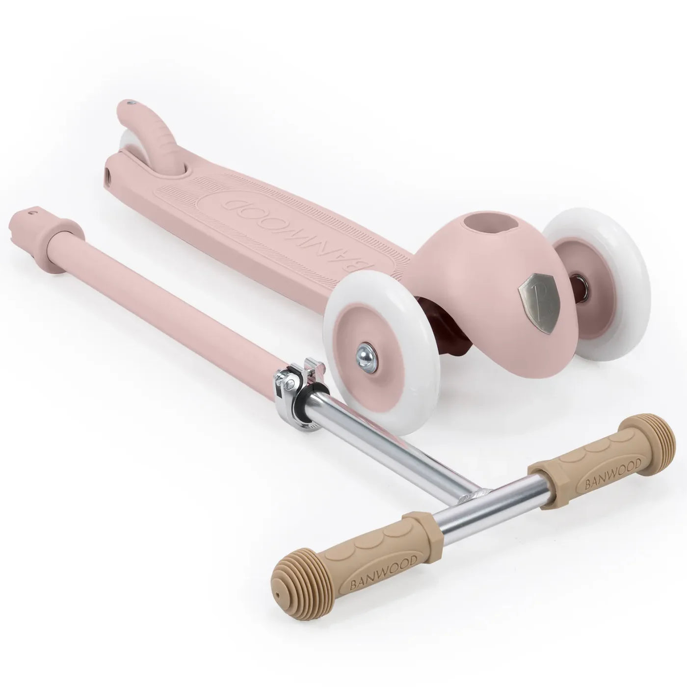 Banwood Eco Skuter Me Kosh Pin&Ride - Faded Pink