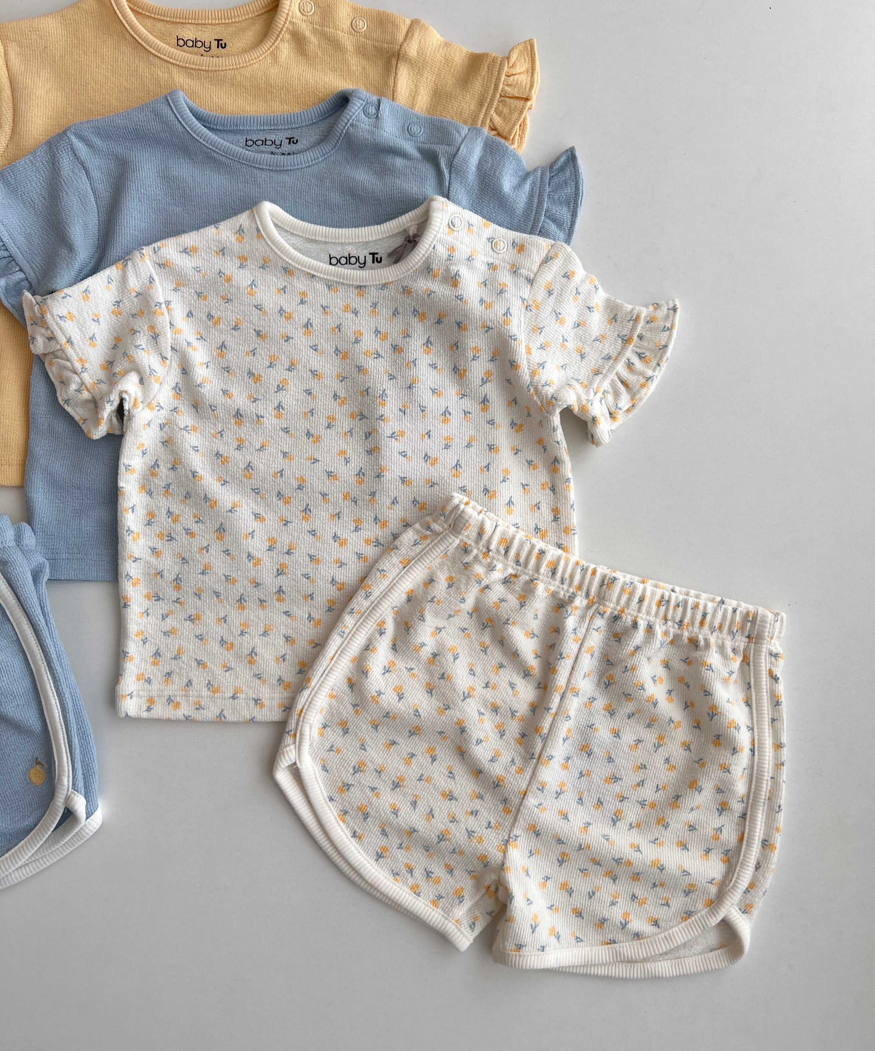 Set 3 Kostume me Rrudha dhe Print Florale "Sweet Summer"
