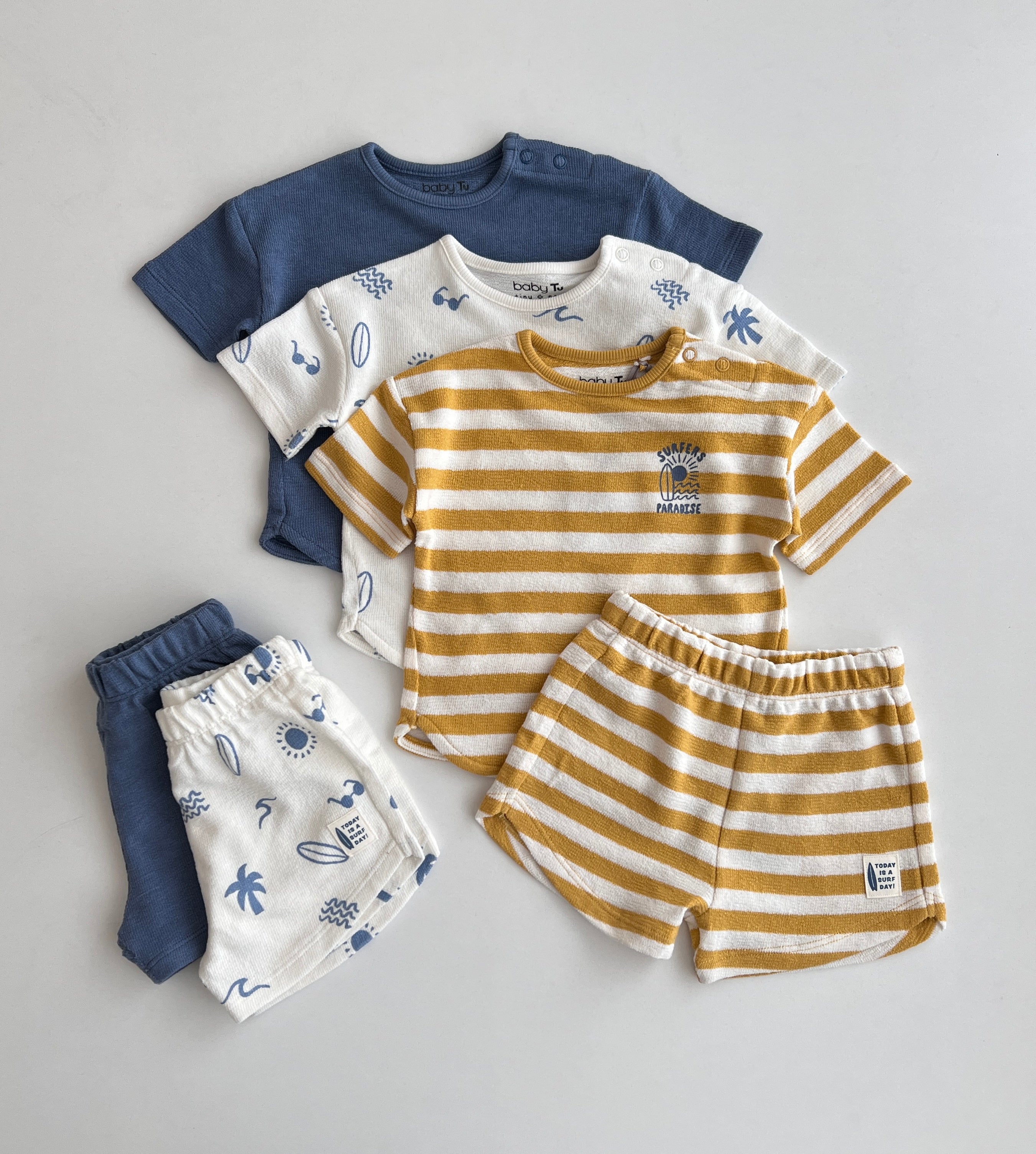 Set 3 Kostume Rib dhe Printime Plazhi "Surfers Paradise"