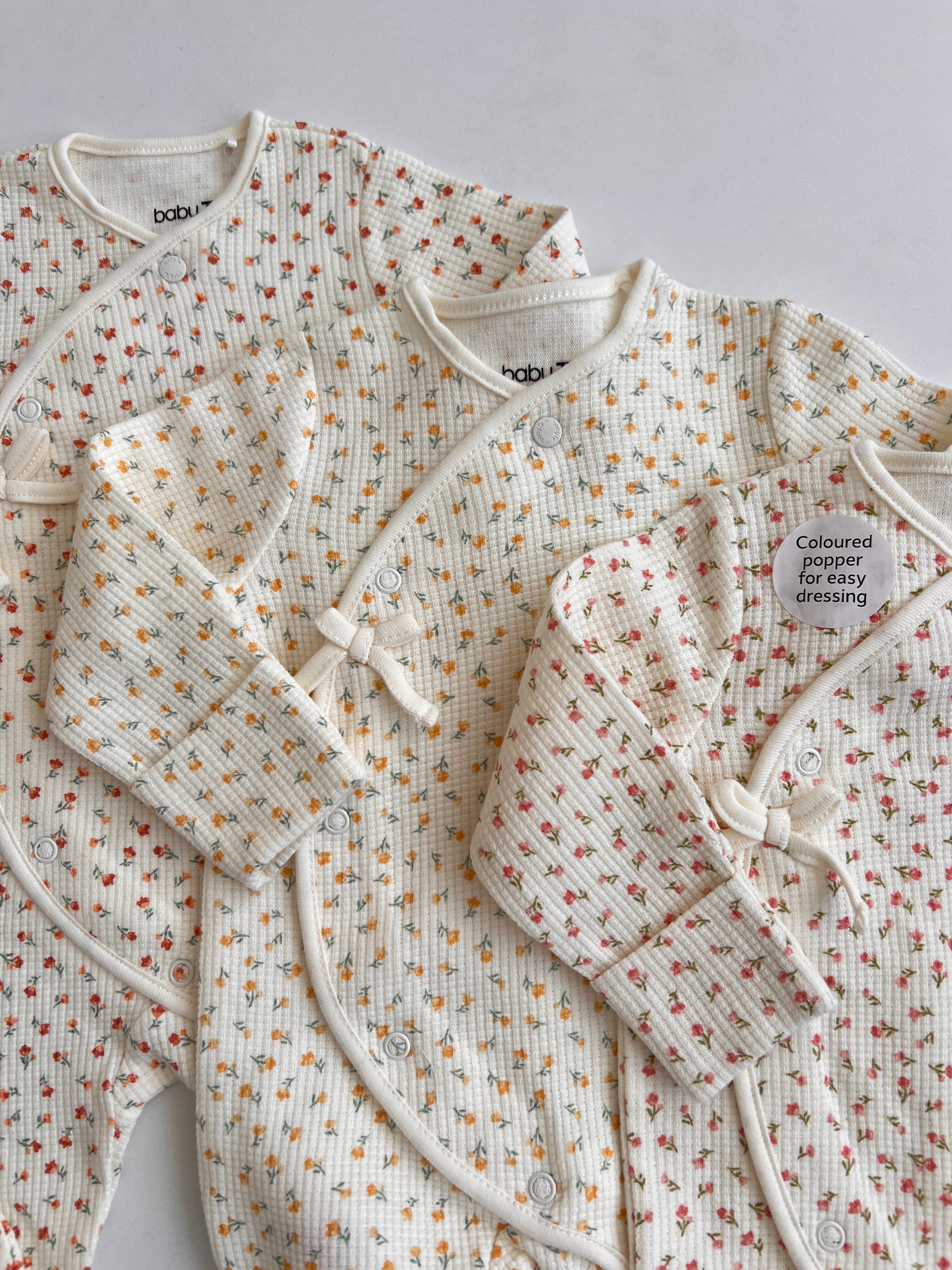 Set me 3 Tutina Printe me Lule - Ditsy Floral