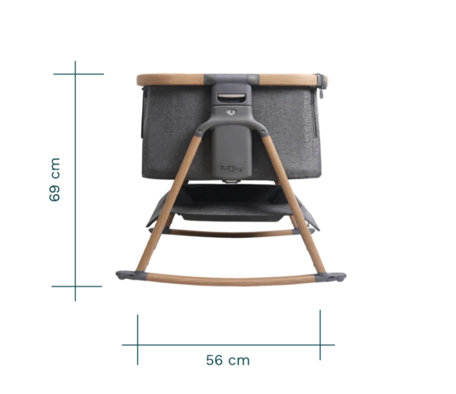 Krevat Femijesh Next to Me CoZee Bedside Crib - Scandinavian Walnut/Ecru