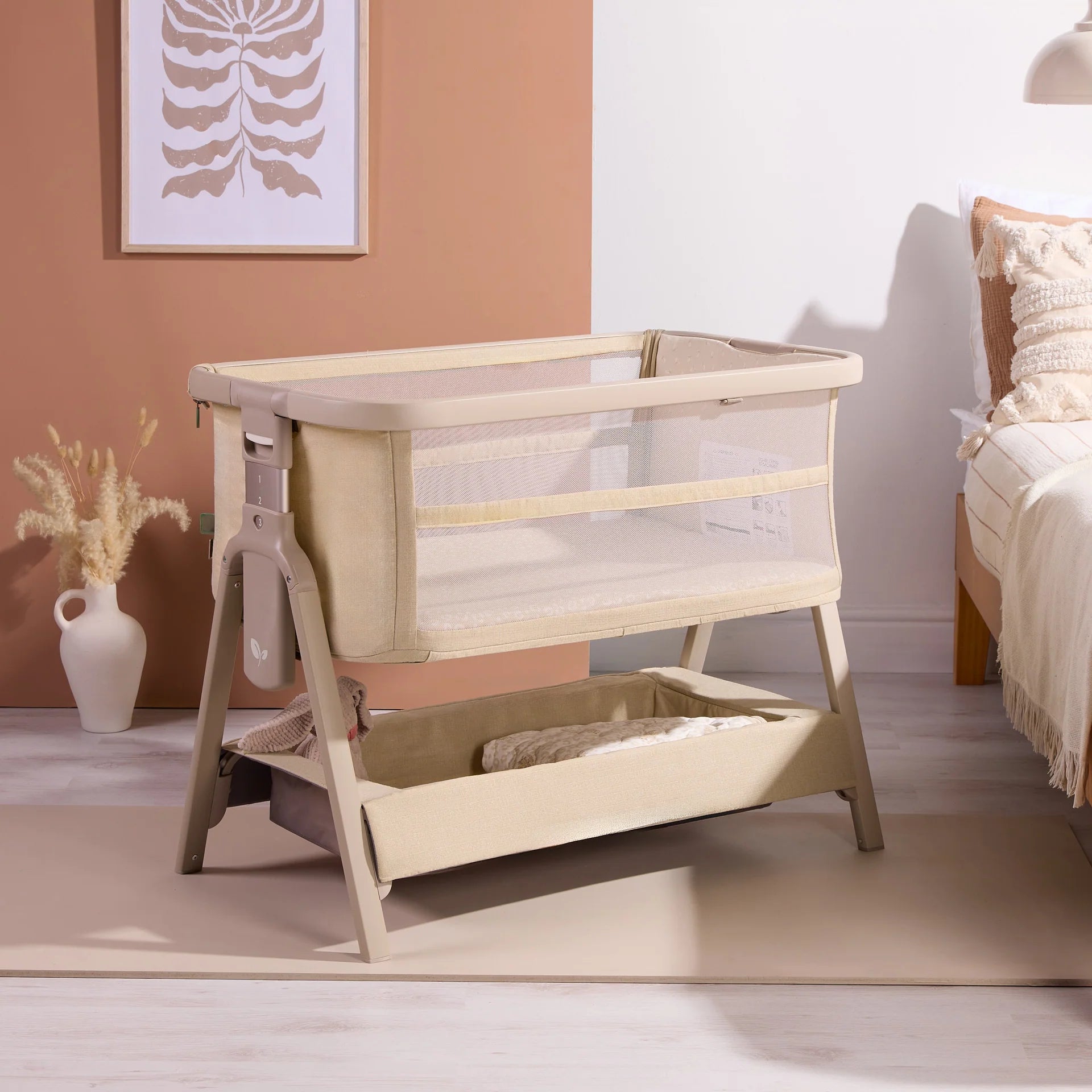 Krevat Femijesh Next to Me CoZee Zen Bedside Crib - Sand