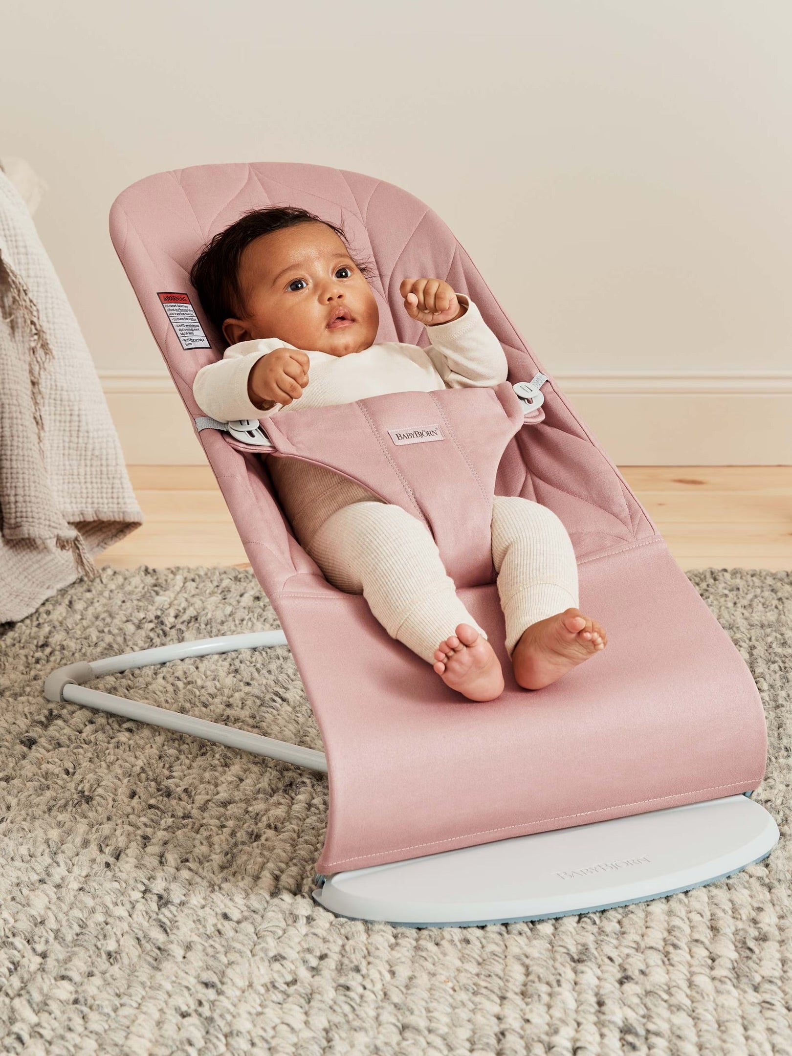 BBJ Bouncer Bliss, Woven Petal Quilt, Dusty pink