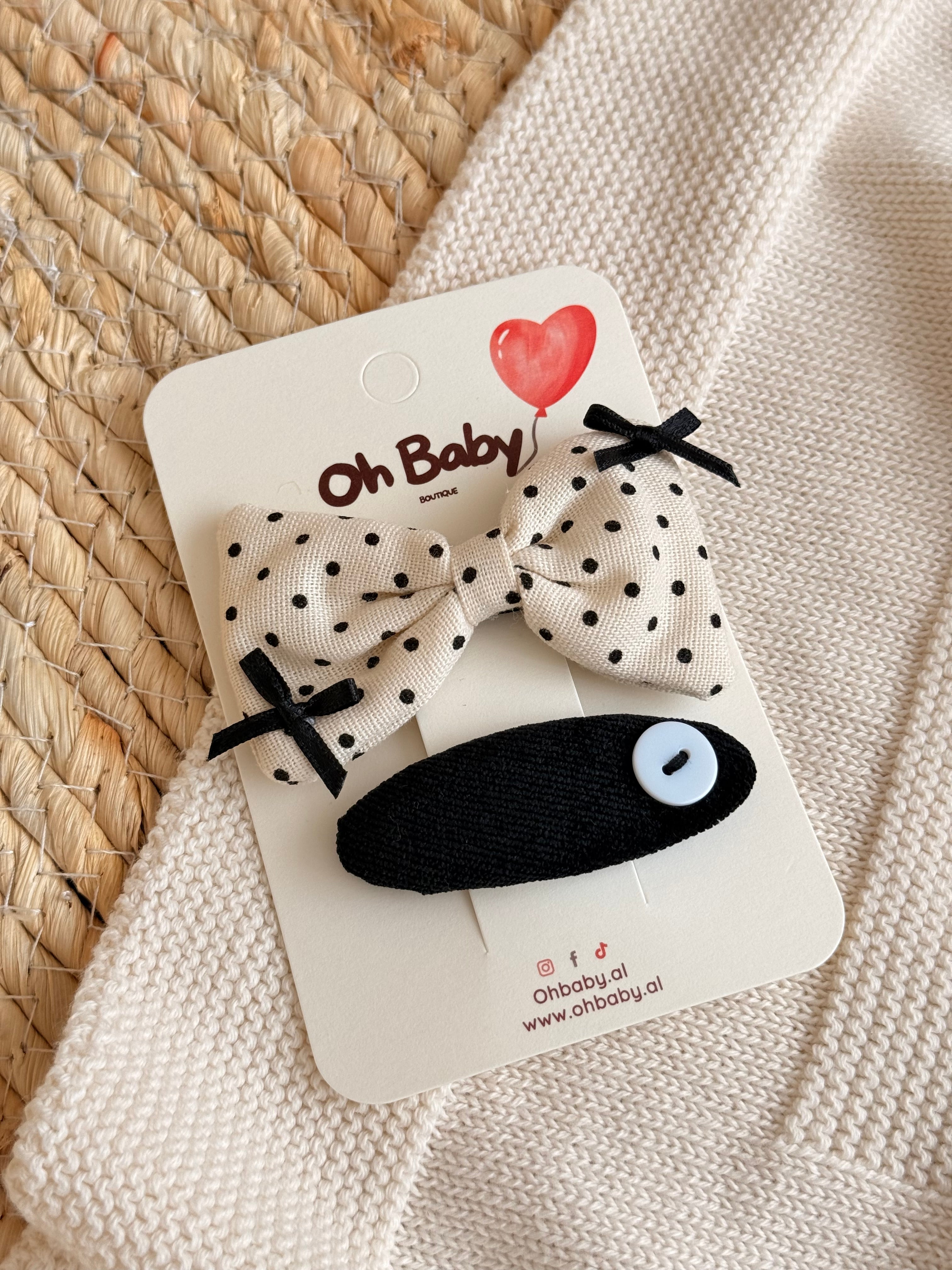Set me 2 Kapese Flokesh "Polka Dot & Button"