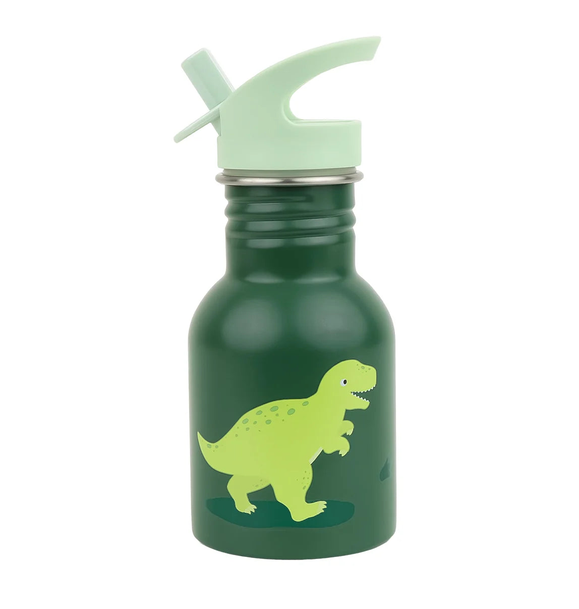Shishe Uji me Pip prej Çeliku Dinosaur (350ml) – Green