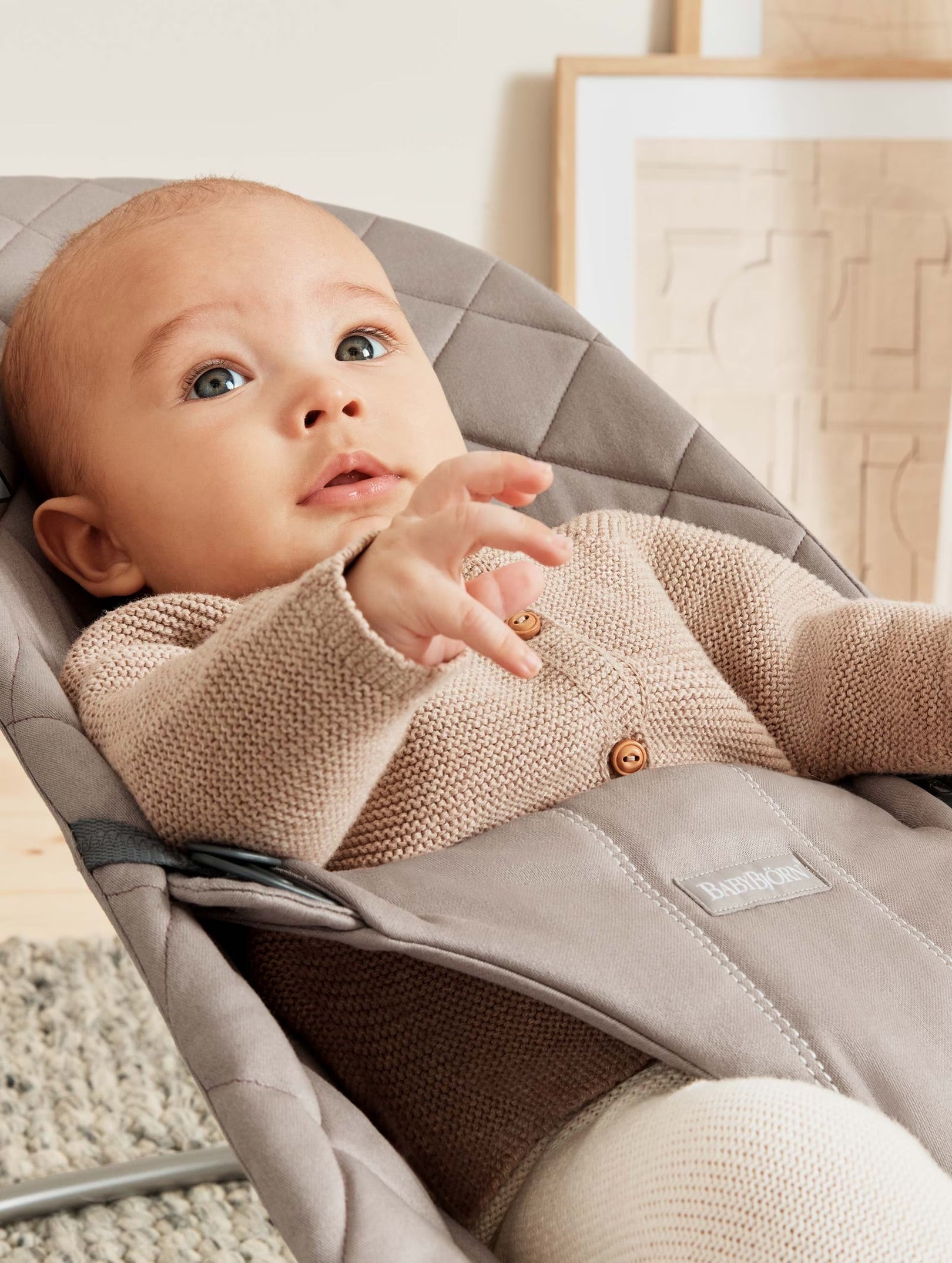 BBJ Bouncer Bliss, Woven Classic quilt, Sand grey