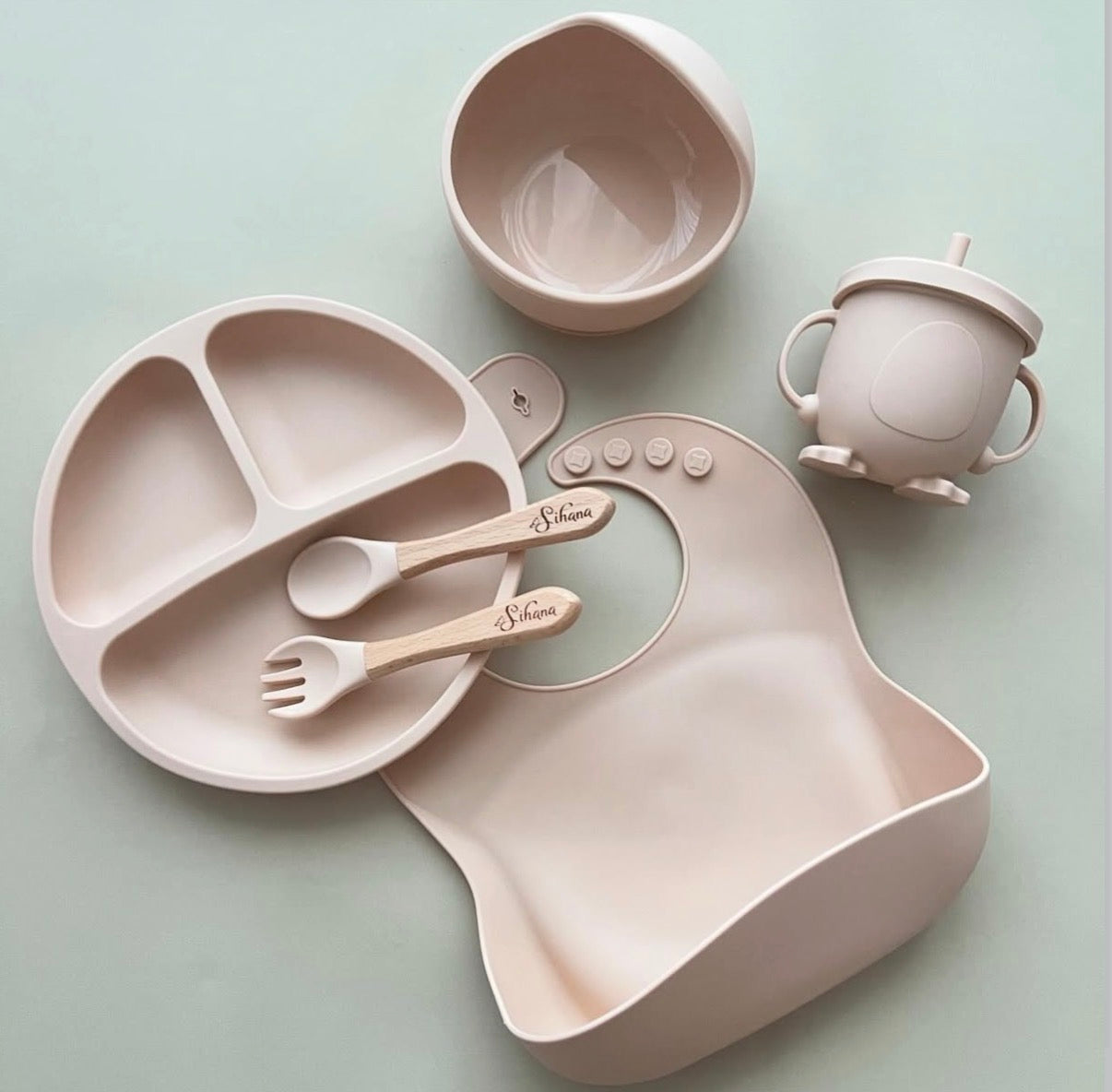 Set Ushqimi prej Silikoni "Happy Meal" – 100% BPA Free
