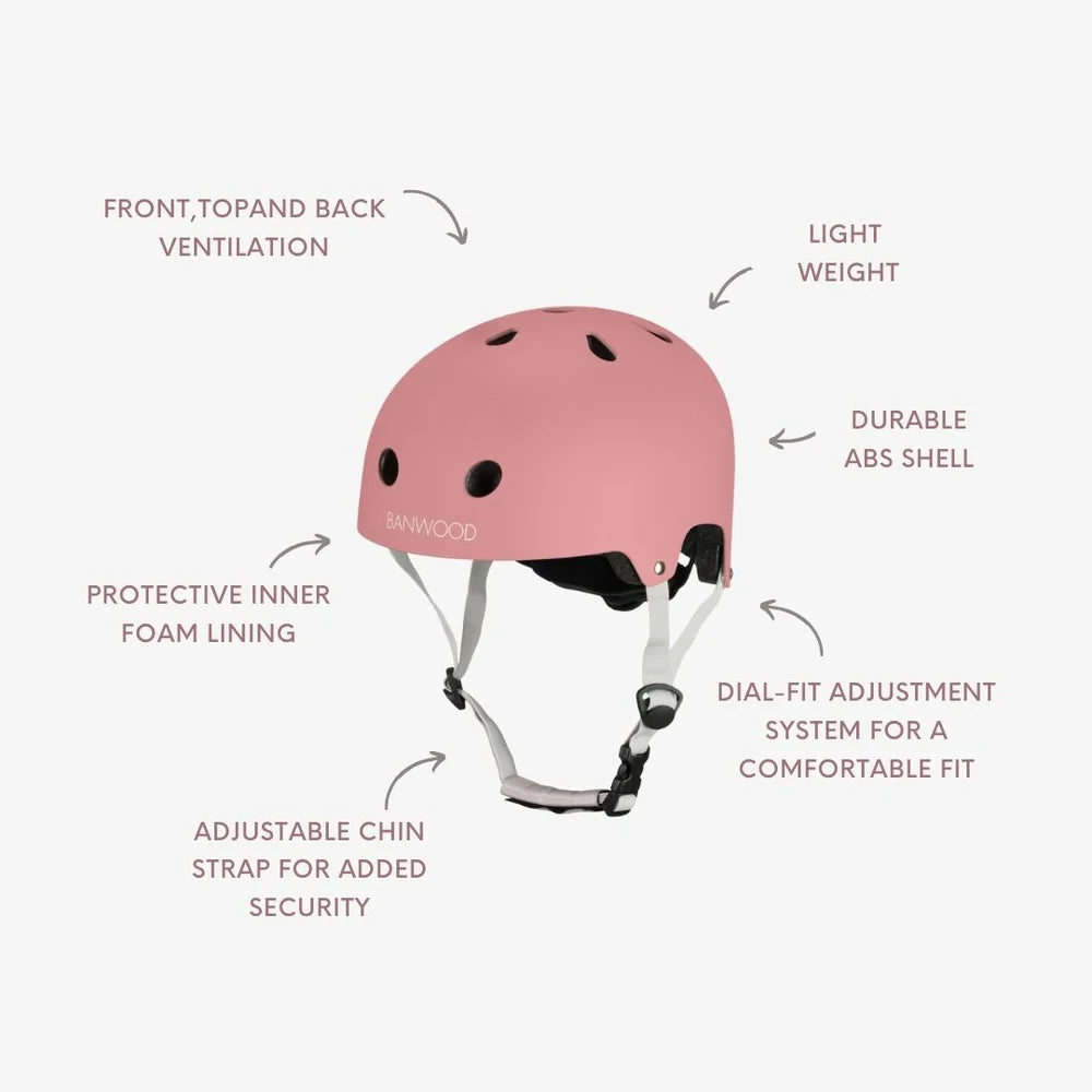 Banwood Eco Helmet Raspberry – Kaske Femijesh Eco dhe e Sigurt