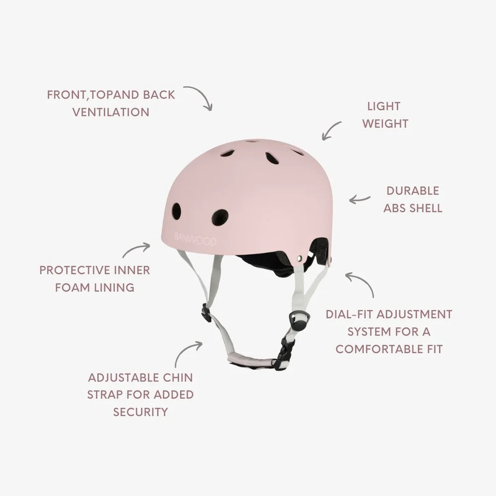 Banwood Eco Helmet Faded Pink – Kaske Femijesh Eco dhe e Sigurt