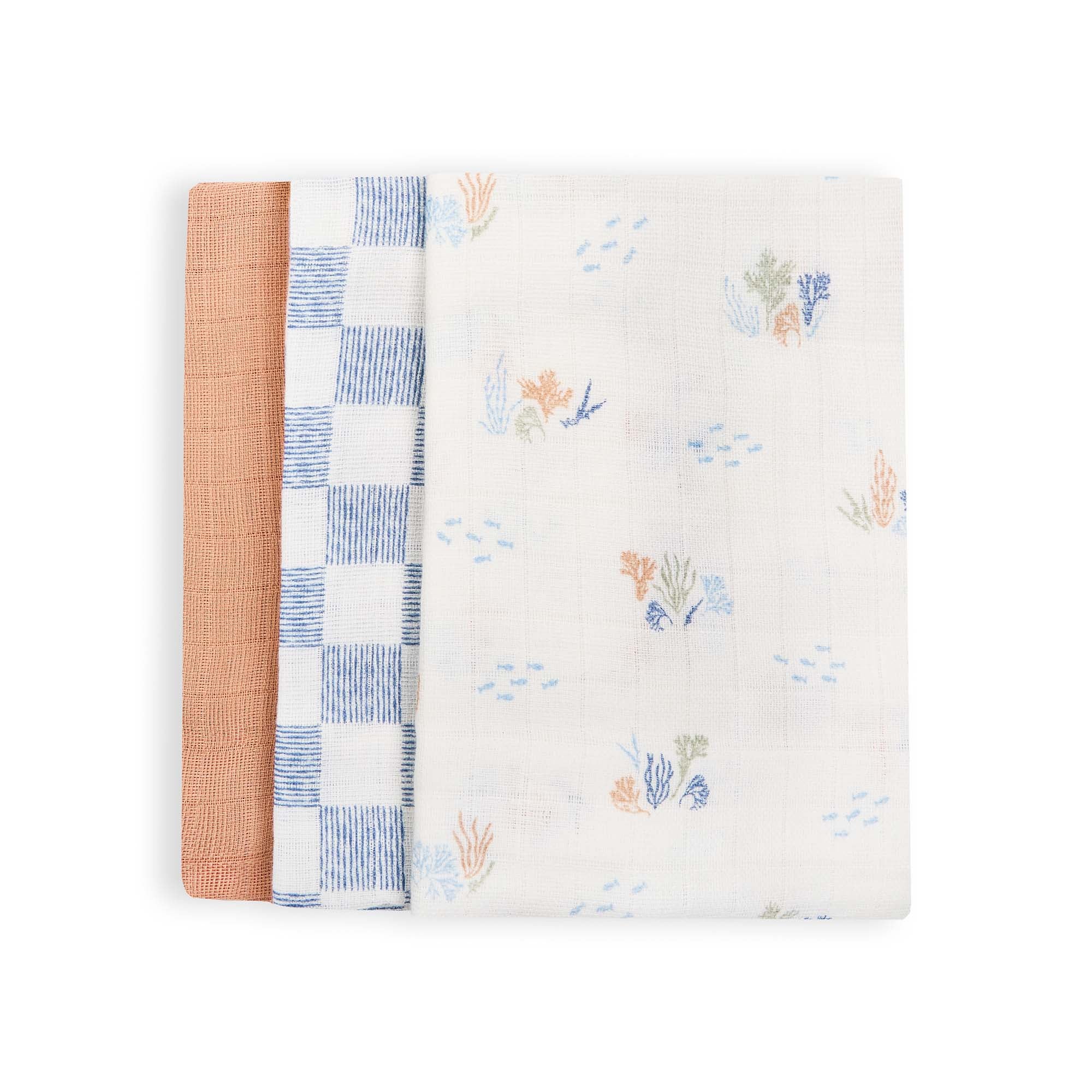 Set me 3 Napa Muslin Pambuk Organikc coastline