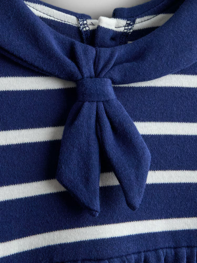 Fustan Me Stil Marinar - Navy Blue