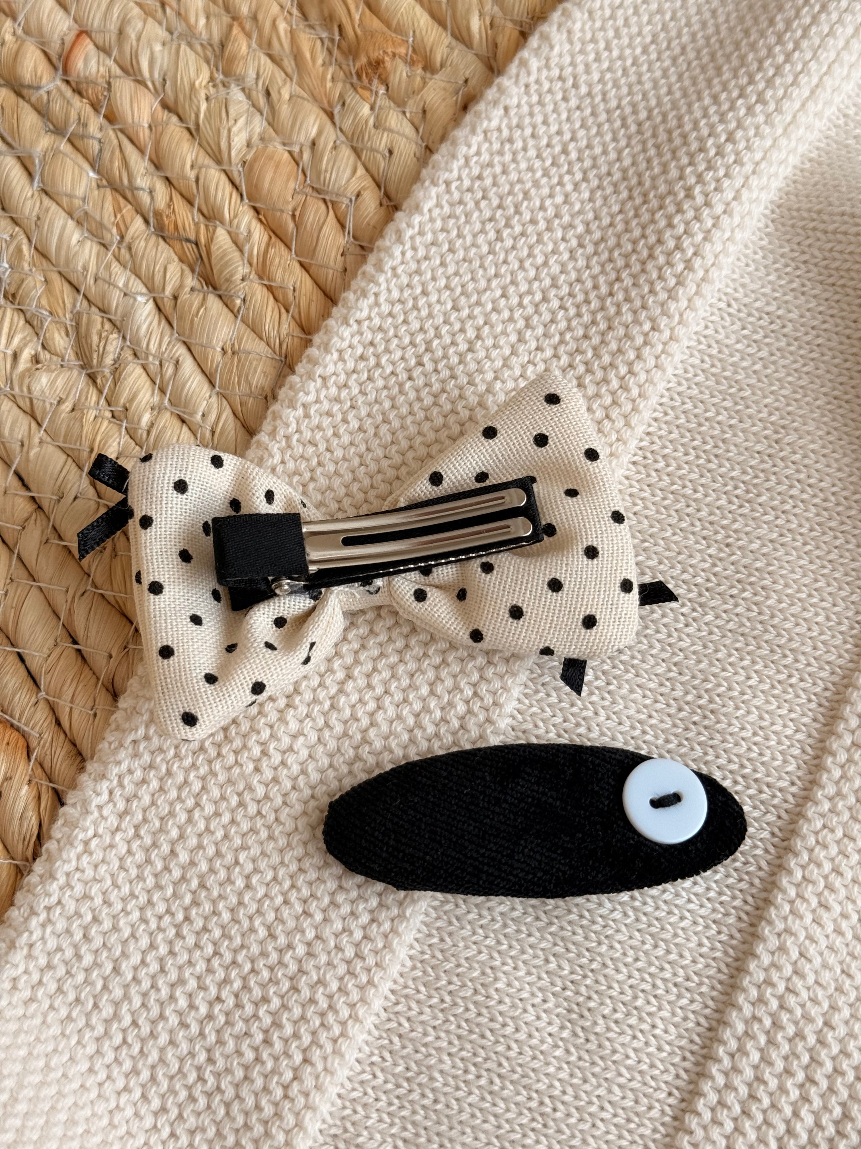 Set me 2 Kapese Flokesh "Polka Dot & Button"