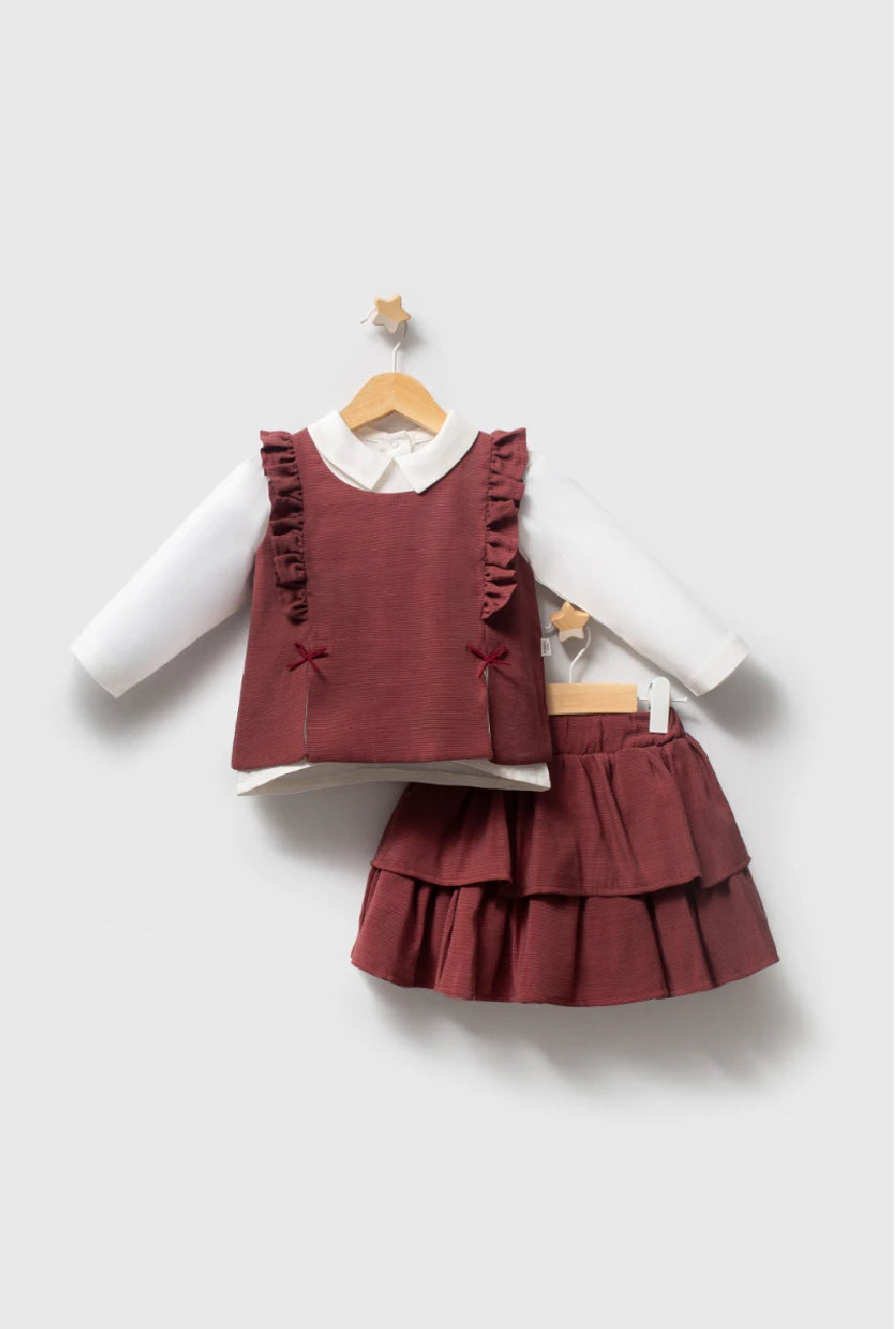 Set Elegant per Vajza – Bluze, Jelek dhe Fund