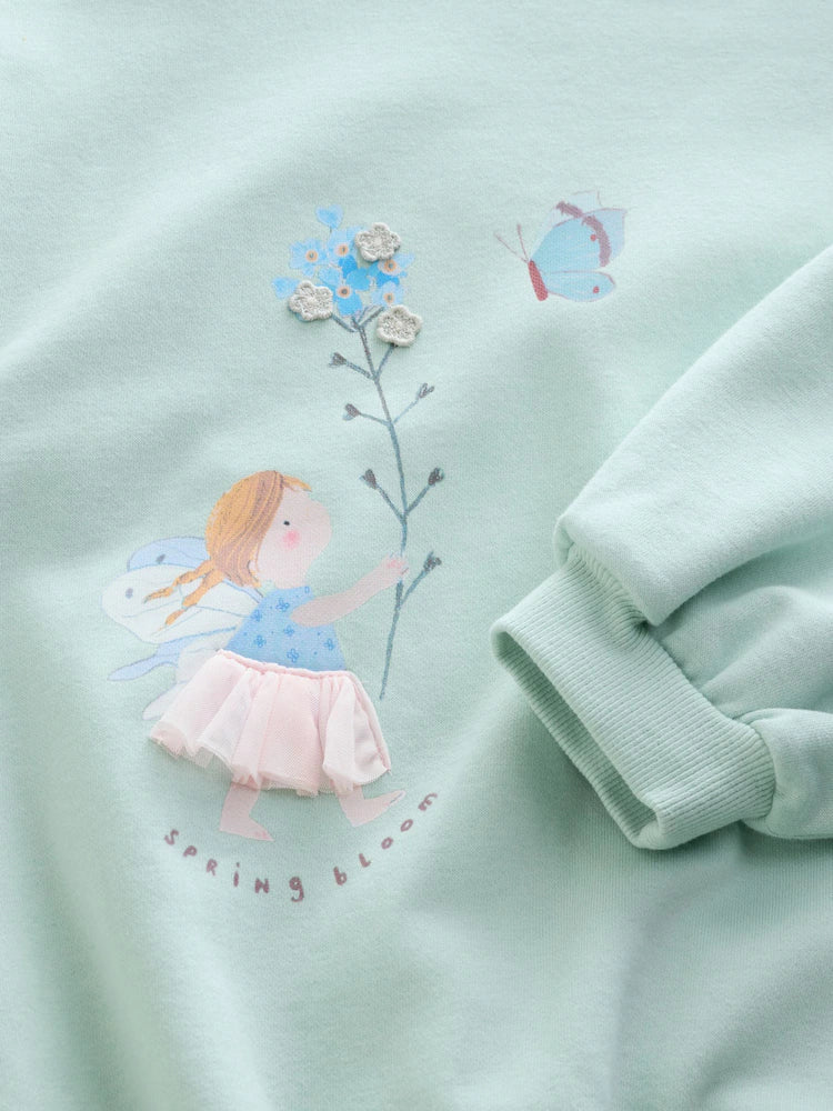 Kostum me Bluze Jeshile "Spring Bloom" dhe Tuta me Lule